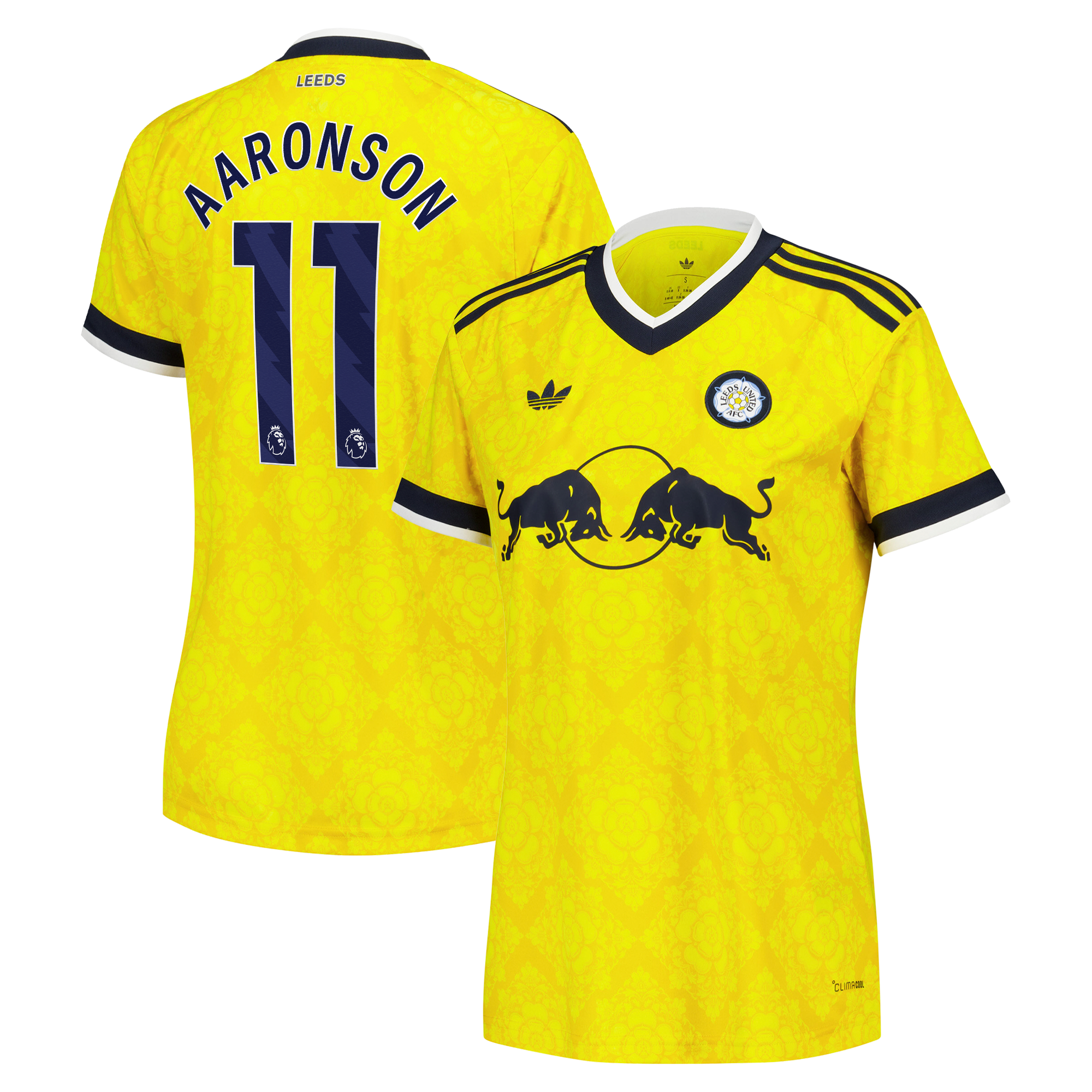 Leeds United adidas Away Shirt 2026-27 - Womens with Aaronson 11 printing, , rebel_hi-res