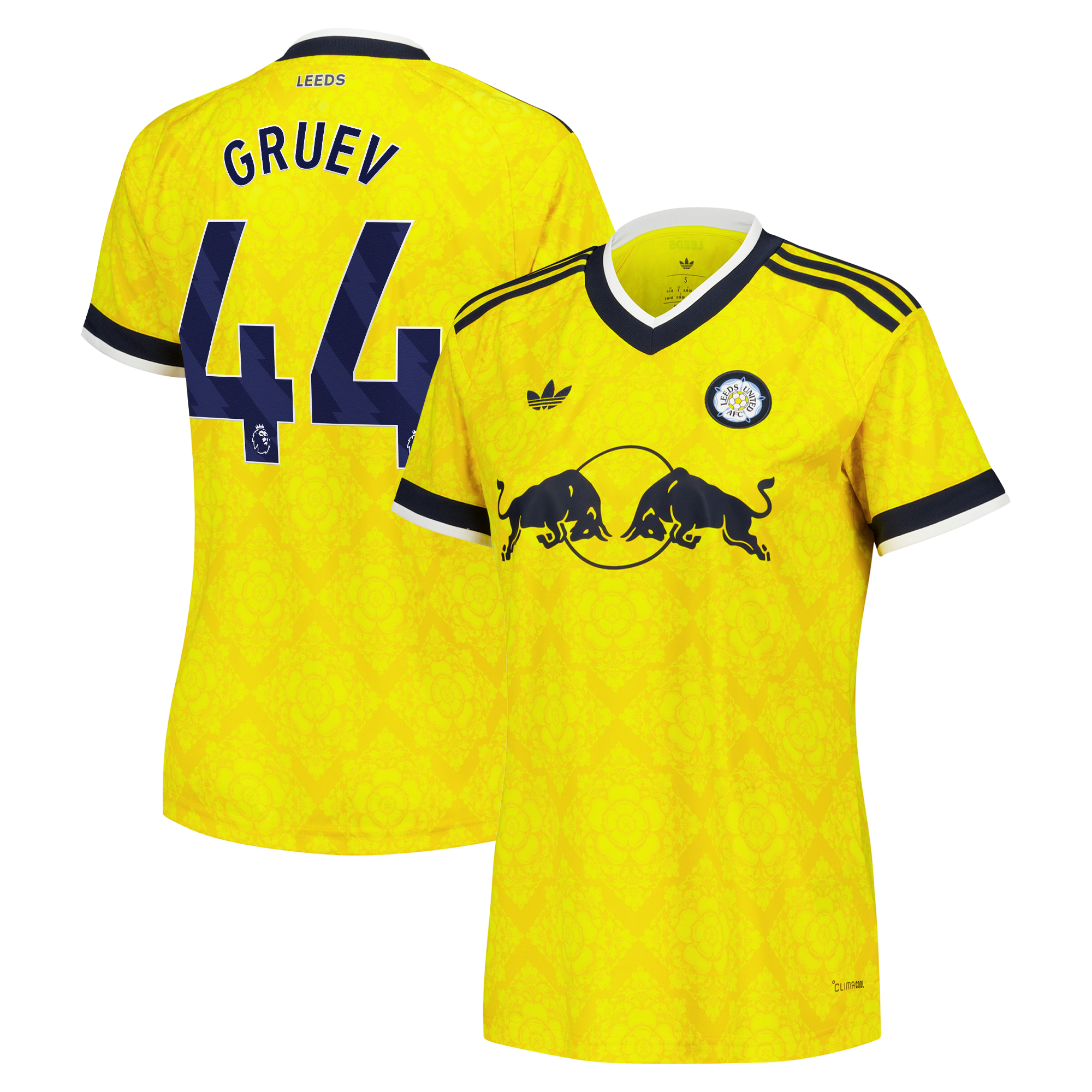 Leeds United adidas Away Shirt 2026-27 - Womens with Gruev 44 printing, , rebel_hi-res