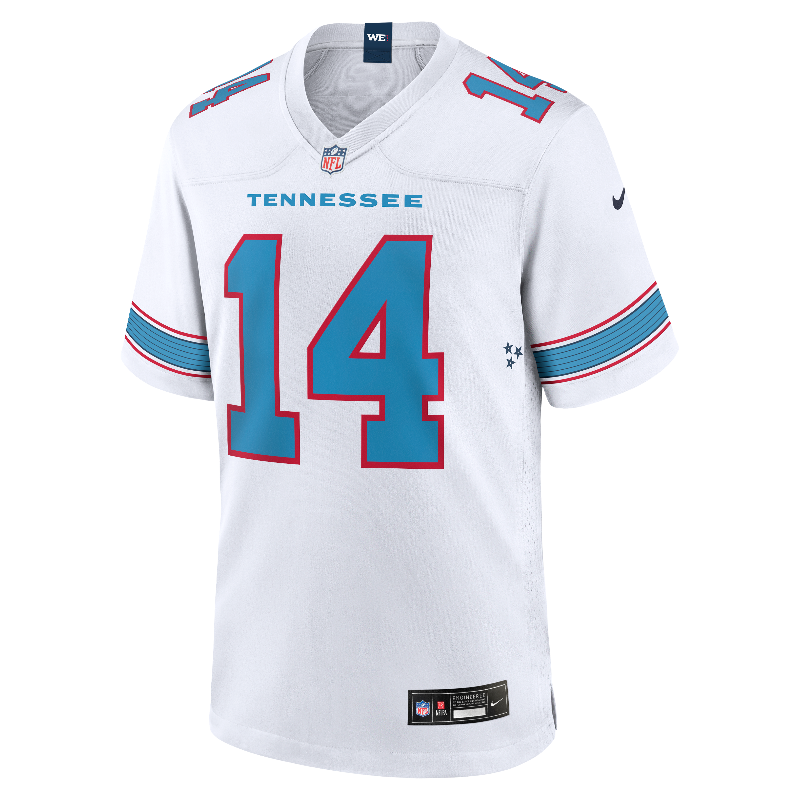 Tennessee Titans Nike Game Road Jersey - White - Carnell Tate - Mens, , rebel_hi-res