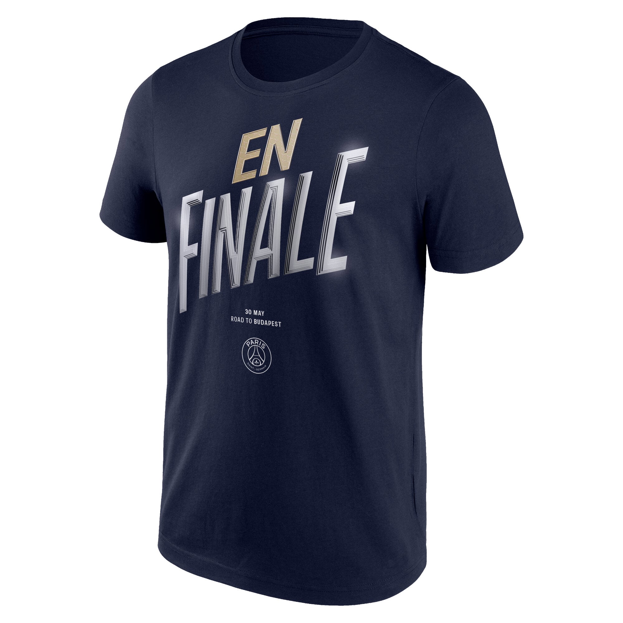 Paris Saint-Germain Road To Budapest T-Shirt - Navy - Unisex, , rebel_hi-res