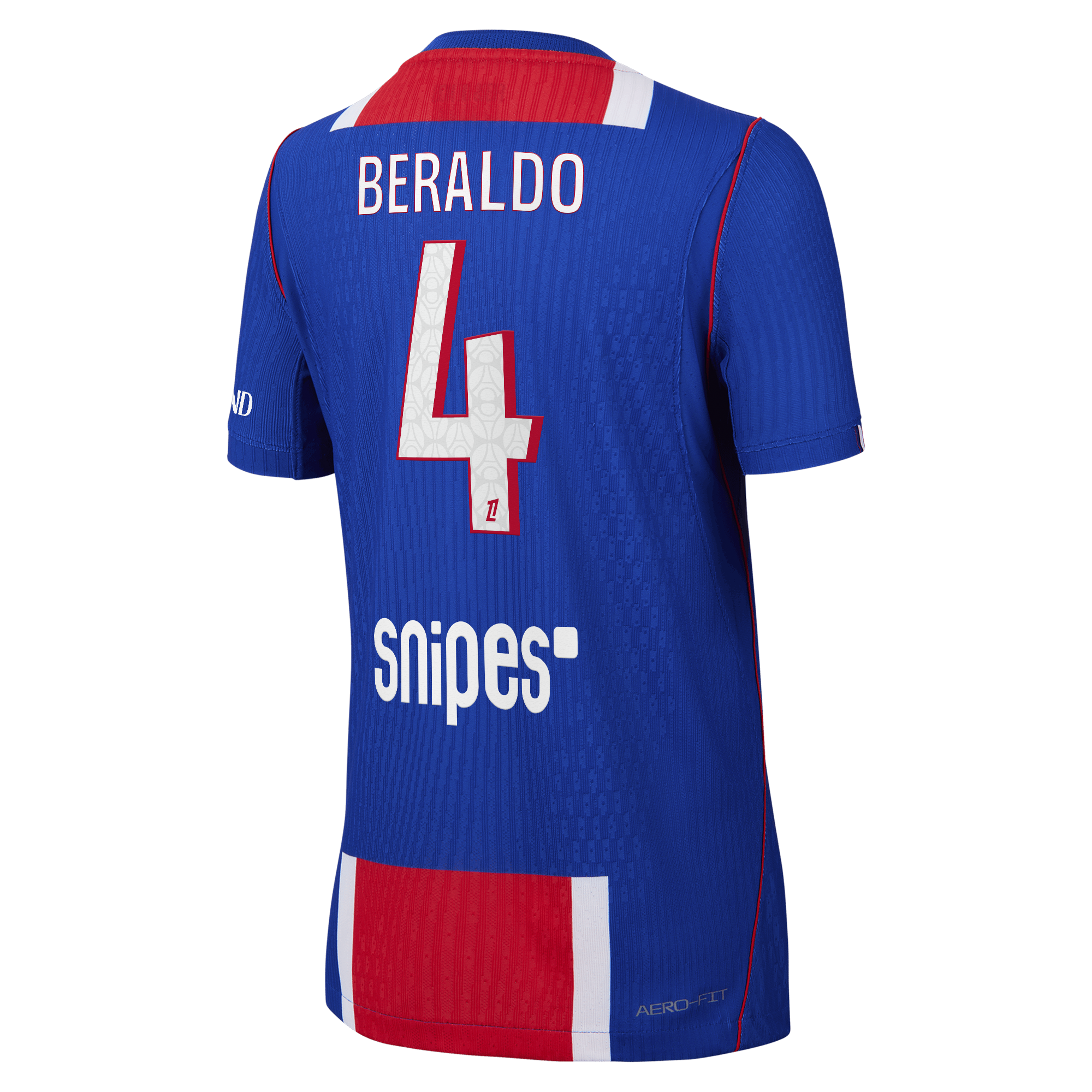 PSG Nike Home Aero-FIT Match Shirt 2026-27 - Kids with Beraldo 4 printing, , rebel_hi-res
