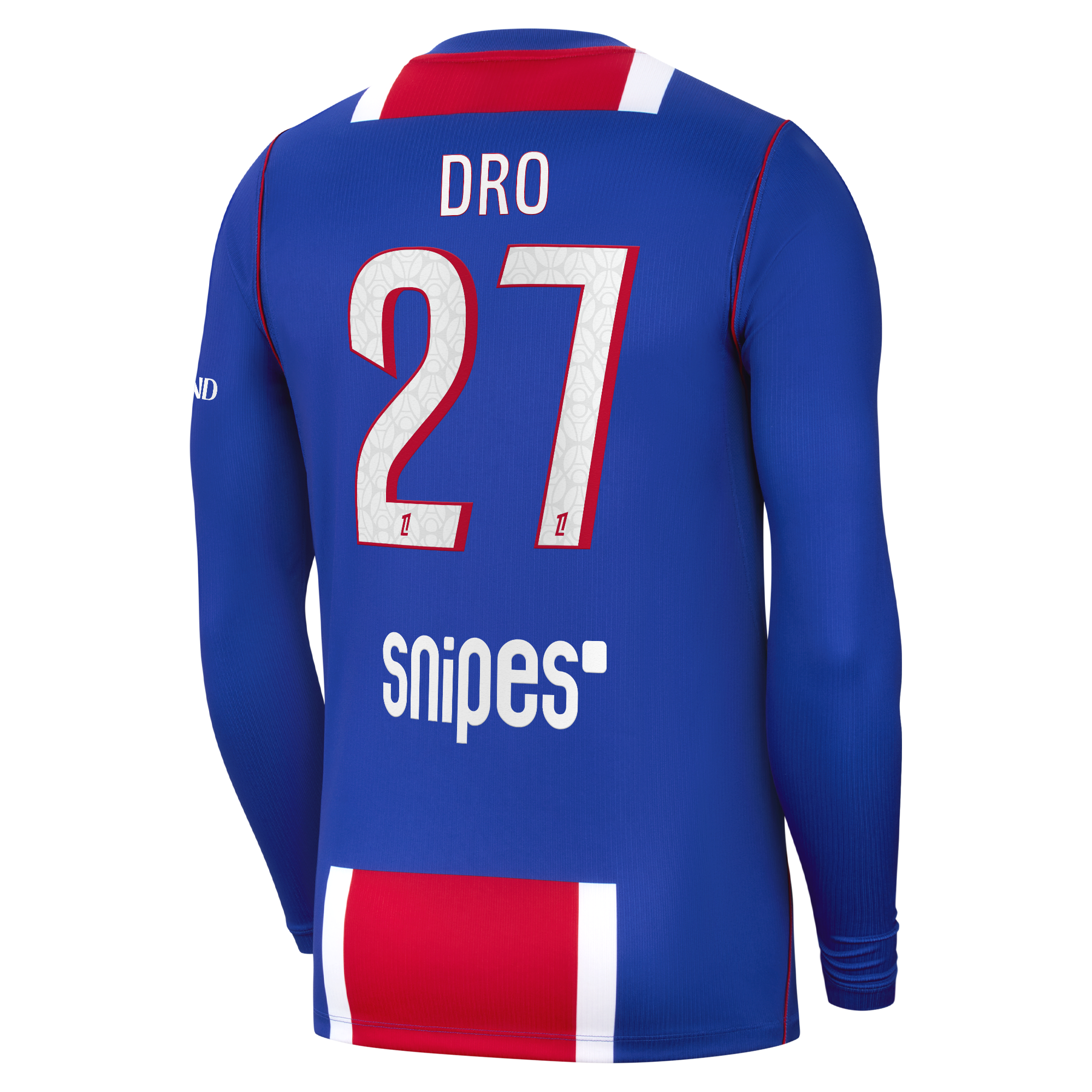 PSG Nike Home Stadium Long Sleeve Shirt 2026-27 with Dro 27 printing, , rebel_hi-res