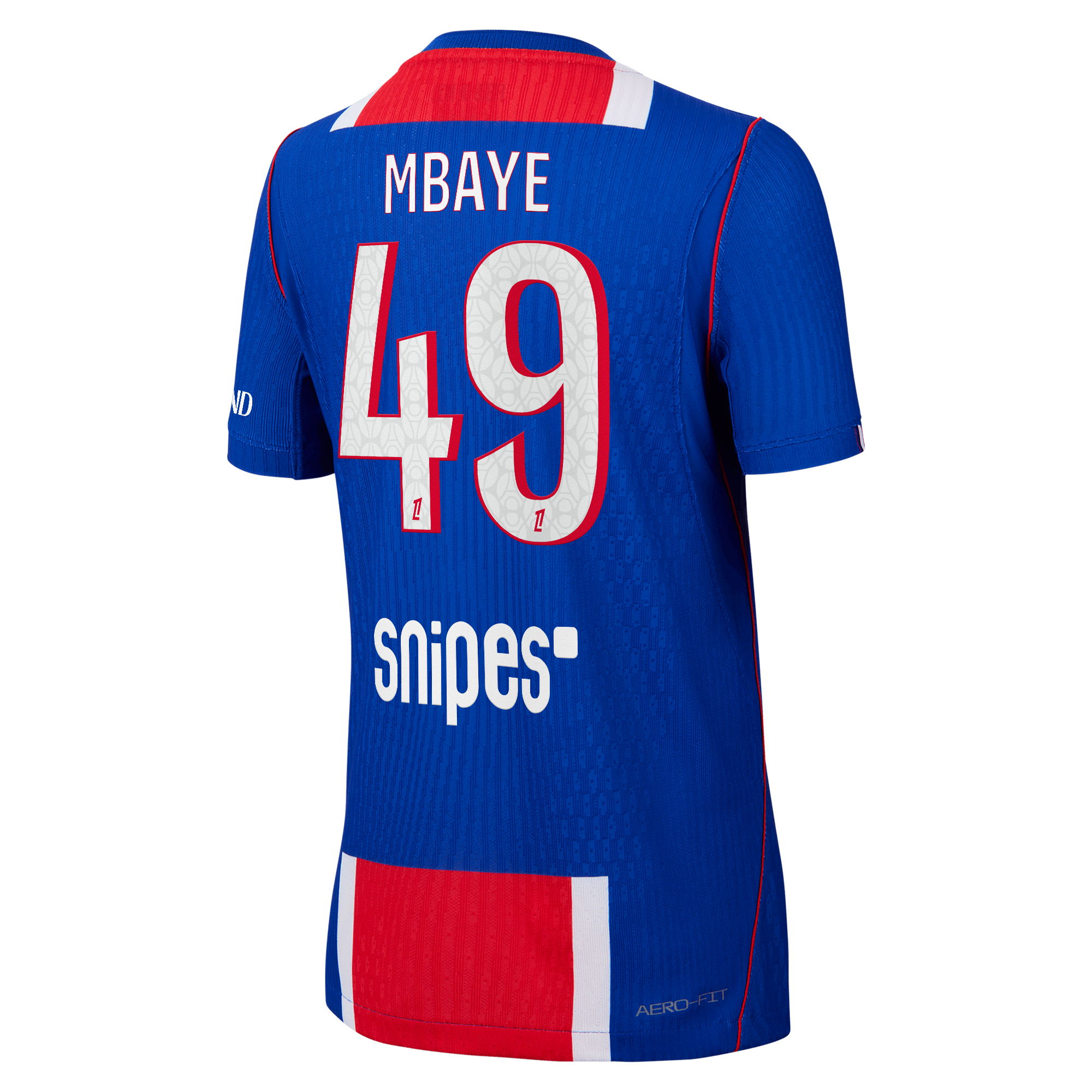 PSG Nike Home Aero-FIT Match Shirt 2026-27 - Kids with Mbaye 49 printing, , rebel_hi-res