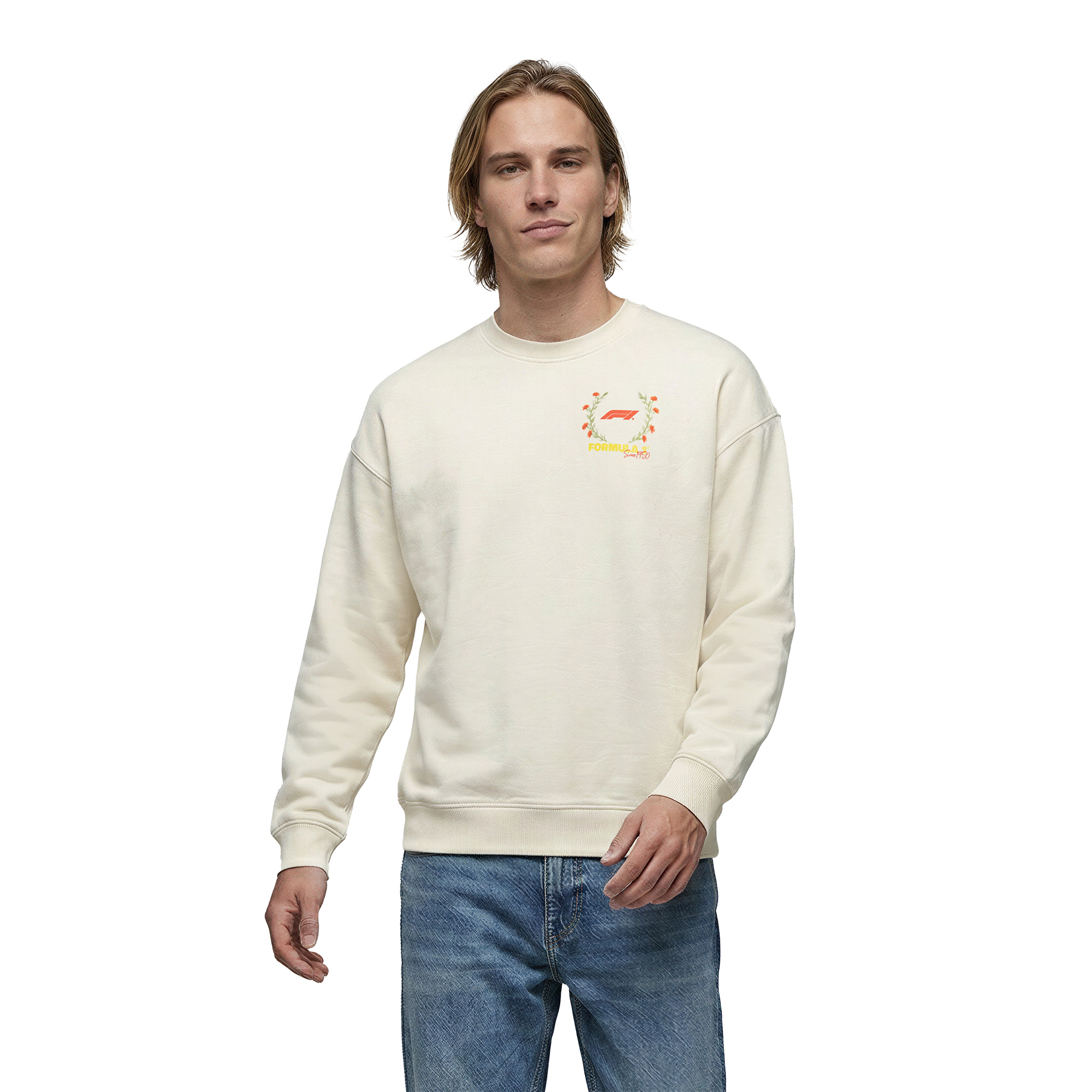 Formula 1 Retro Graphic Crew Sweatshirt - Off White, , rebel_hi-res