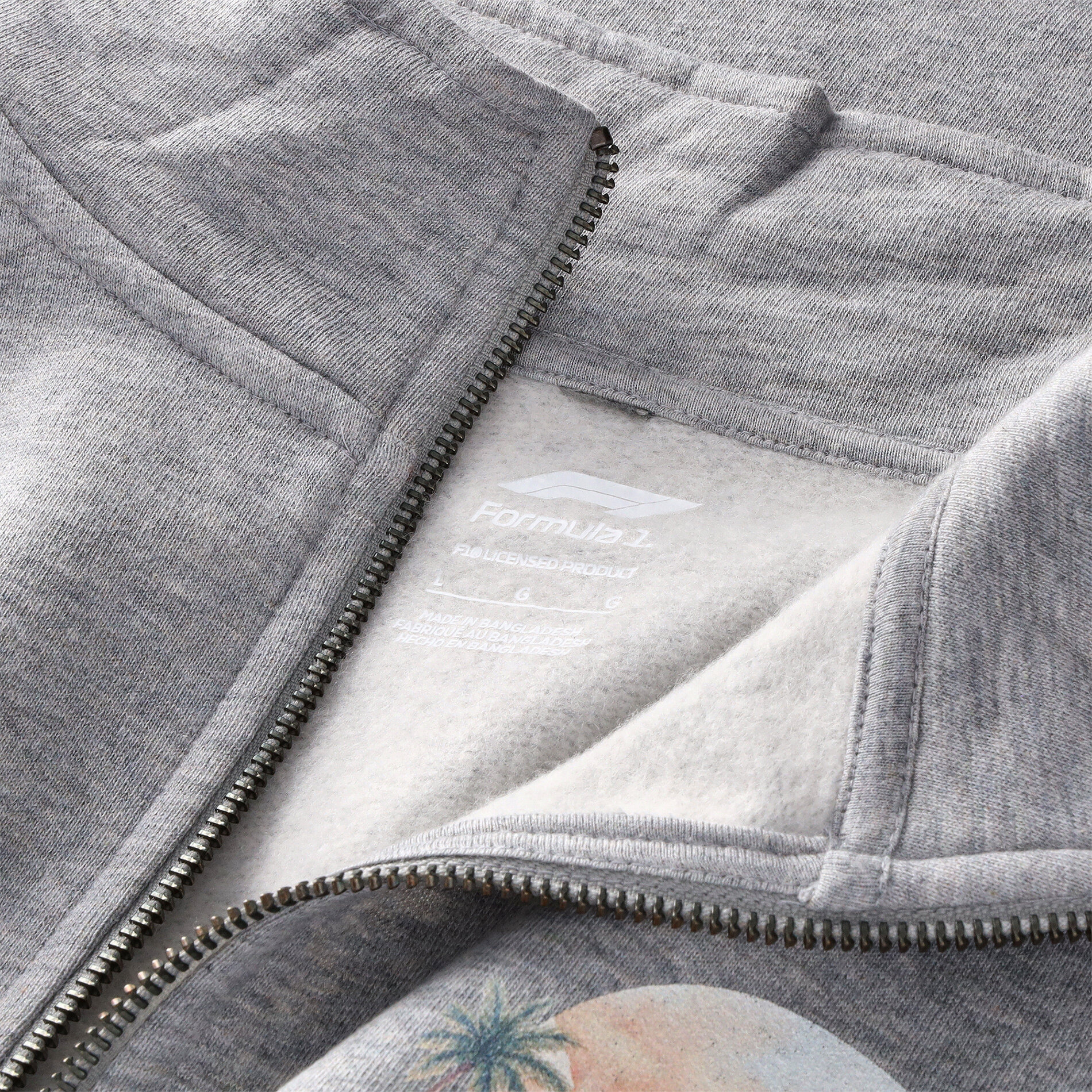 Formula 1 Retro Graphic 1/4 Zip Sweatshirt - Grey, , rebel_hi-res