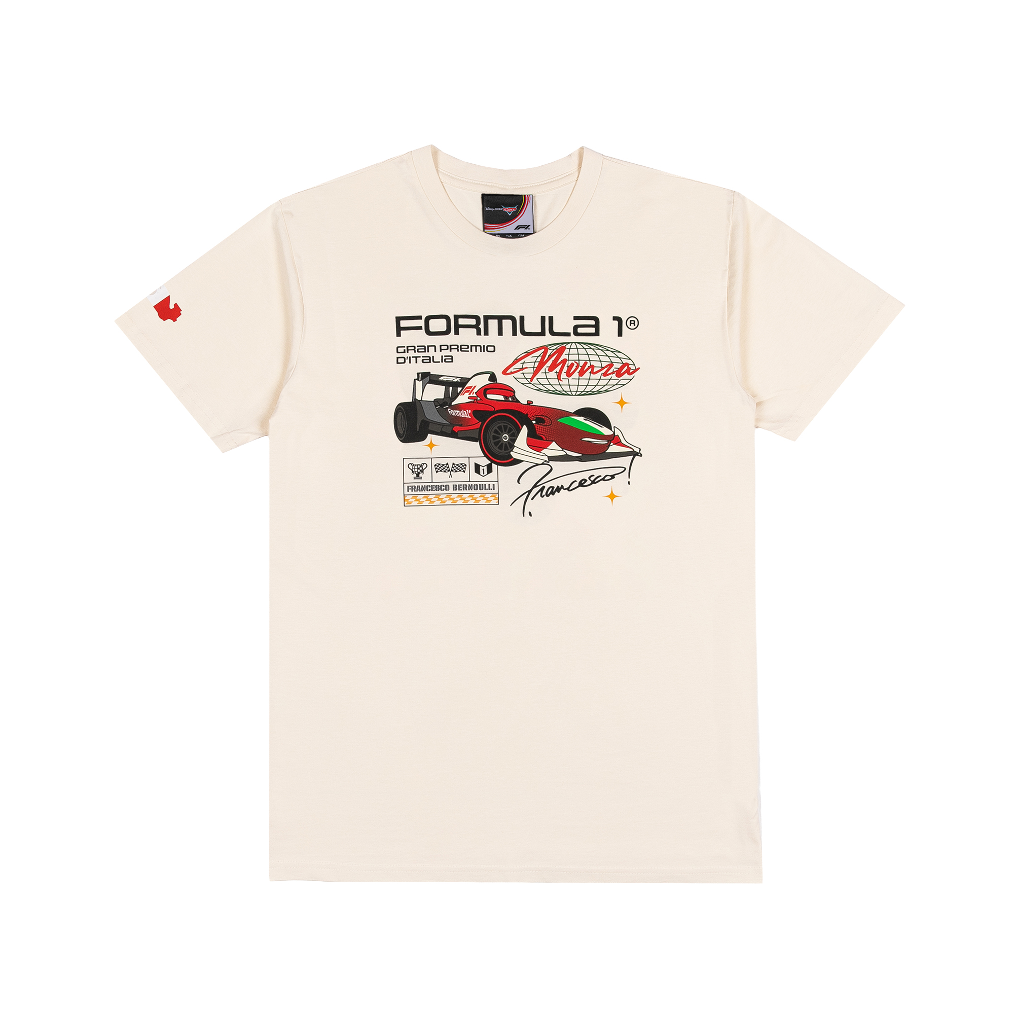 Formula 1 X Disney Monza 2026 Cars Francesco Bernoulli T-Shirt - Ivory - Unisex, , rebel_hi-res