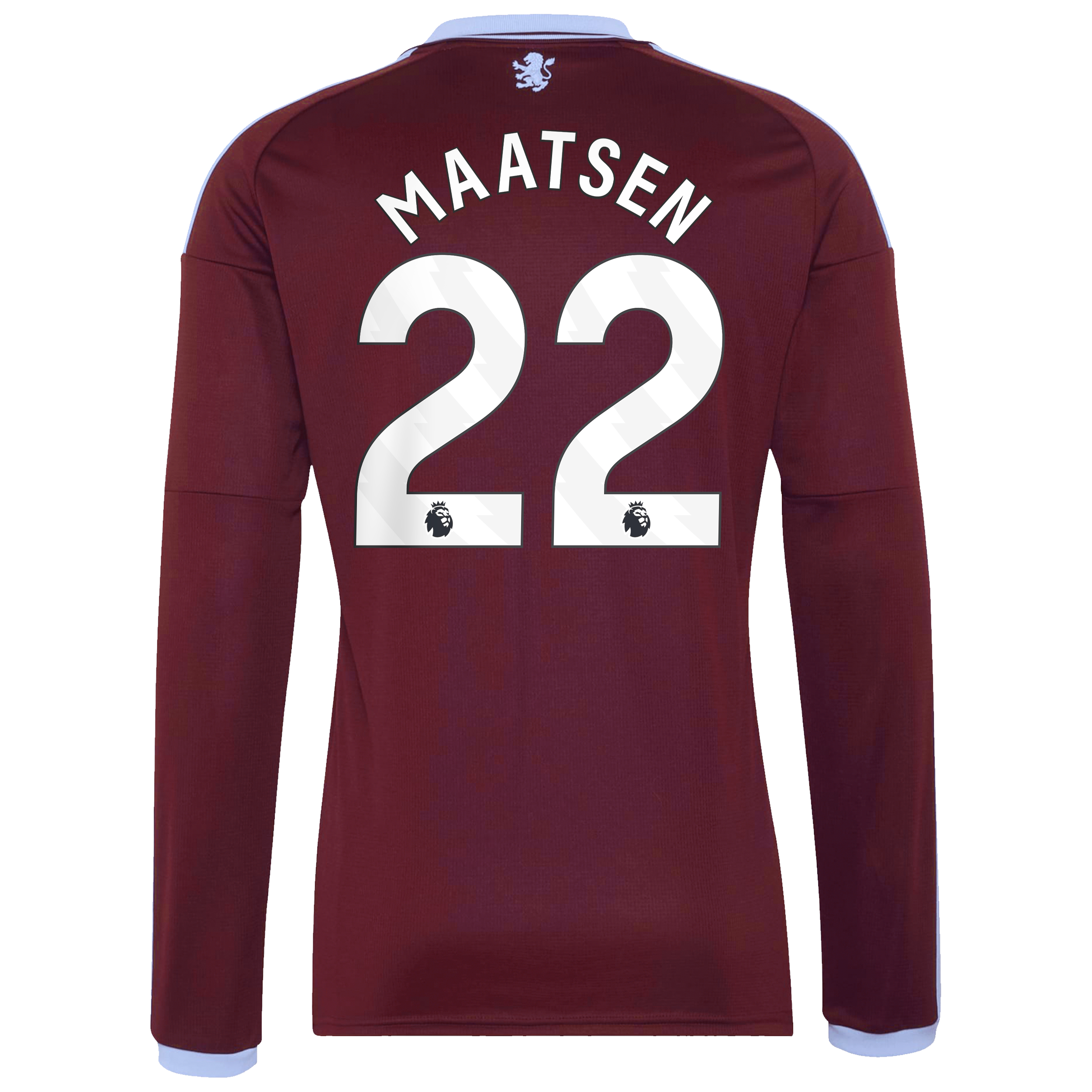 Aston Villa adidas Home Shirt 2026-27 - Long Sleeve with Maatsen 22 printing, , rebel_hi-res