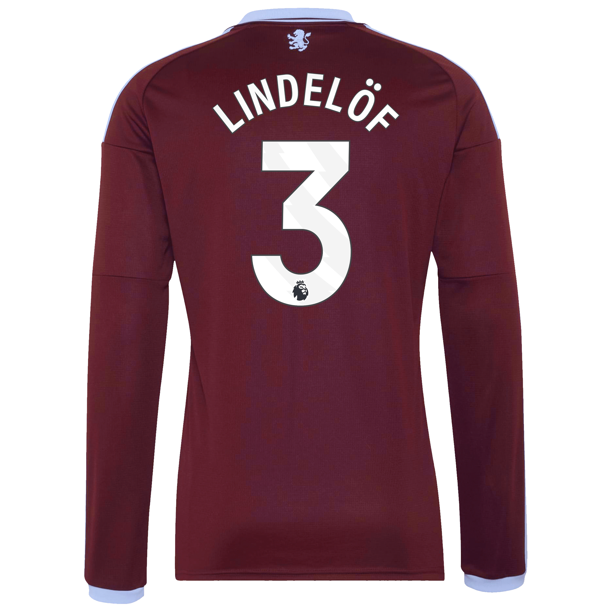 Aston Villa adidas Home Shirt 2026-27 - Long Sleeve with Lindel&ouml;f 3 printing, , rebel_hi-res