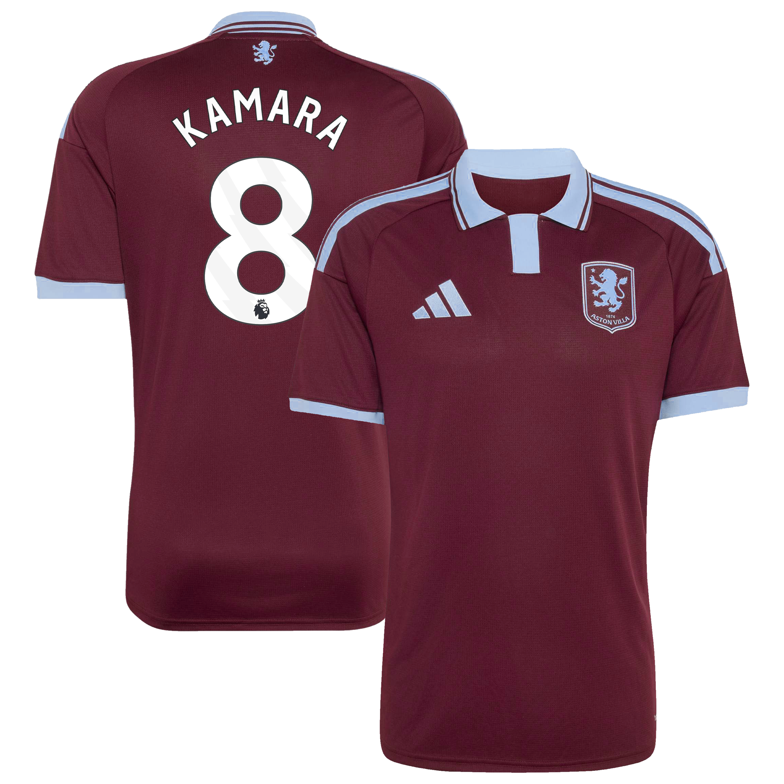 Aston Villa adidas Home Shirt 2026-27 with Kamara 44 printing, , rebel_hi-res