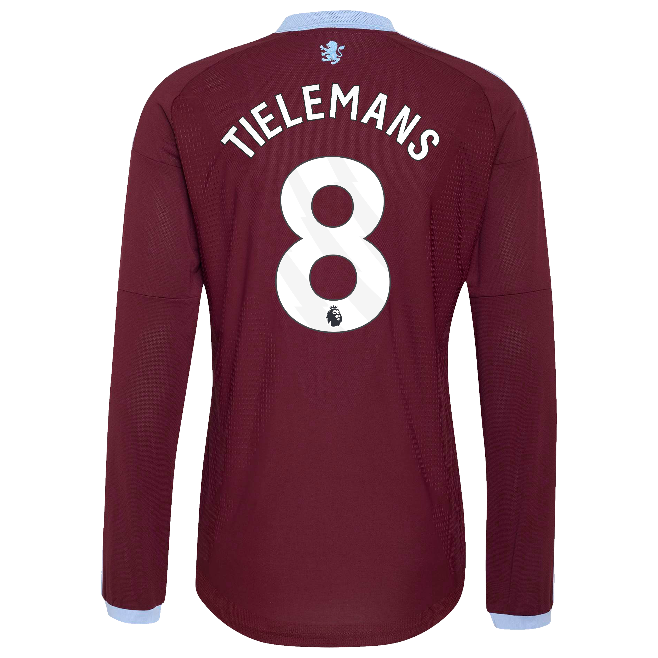 Aston Villa adidas Home Authentic Shirt 2026-27 - Long Sleeve with Tielemans 8 printing, , rebel_hi-res