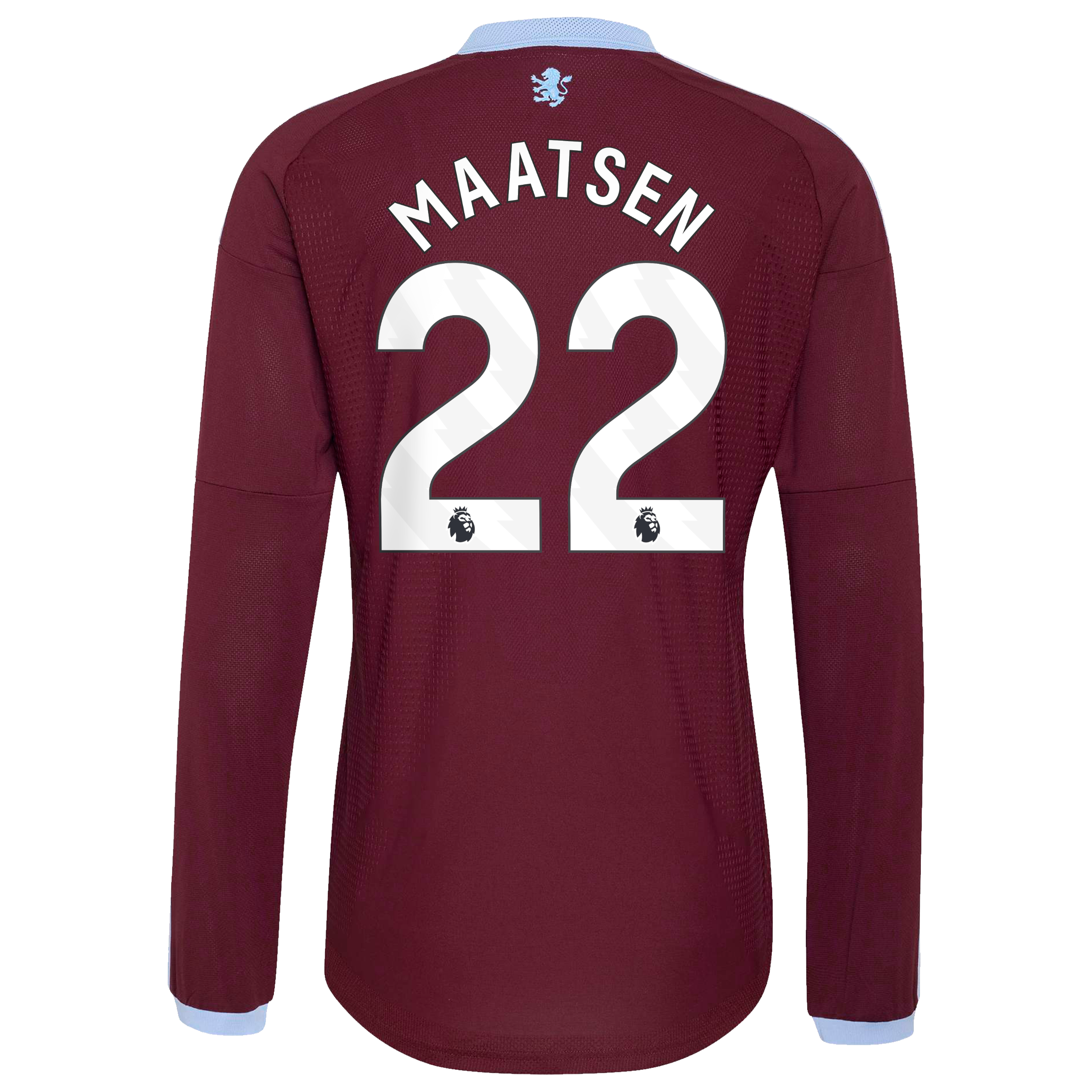 Aston Villa adidas Home Authentic Shirt 2026-27 - Long Sleeve with Maatsen 22 printing, , rebel_hi-res
