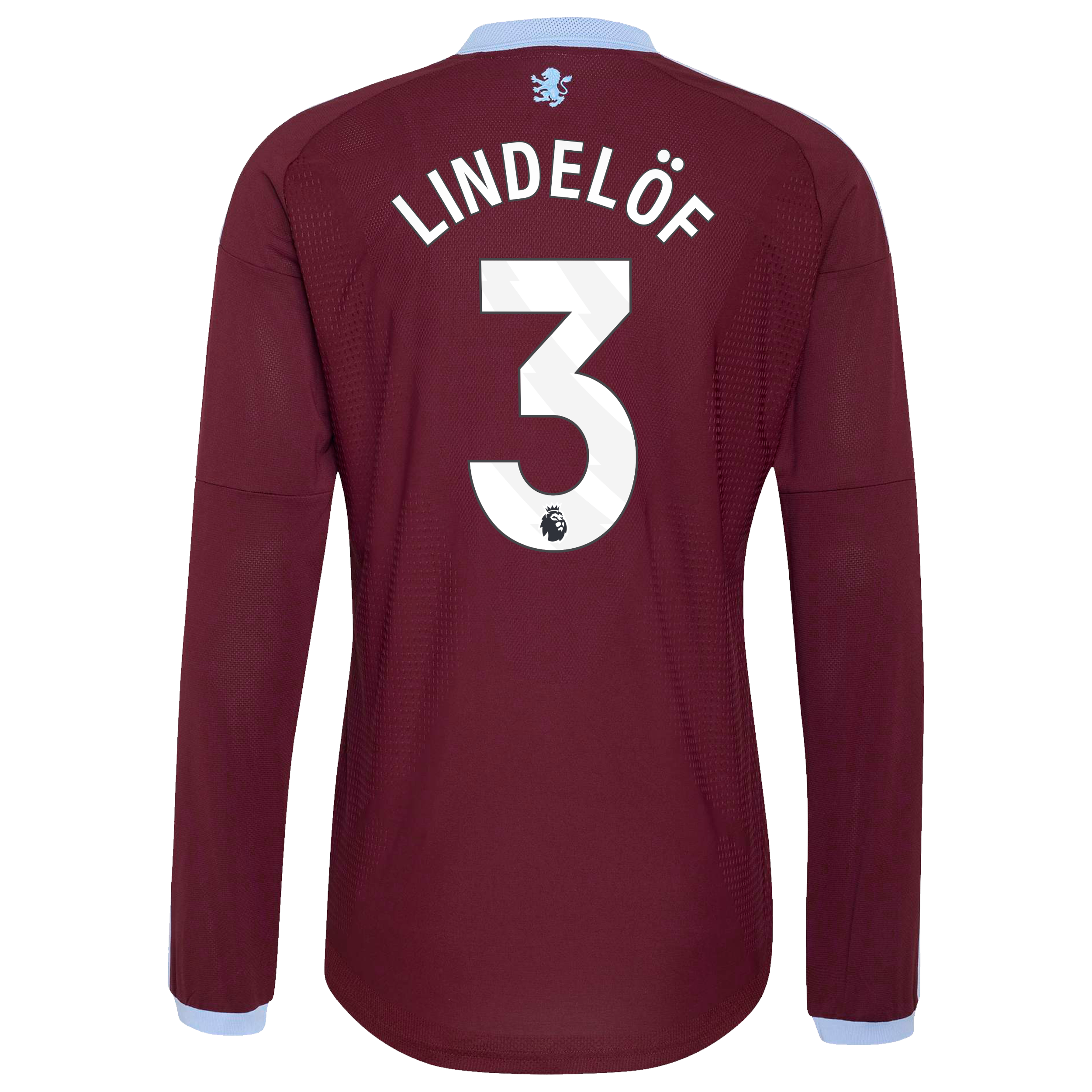 Aston Villa adidas Home Authentic Shirt 2026-27 - Long Sleeve with Lindel&ouml;f 3 printing, , rebel_hi-res