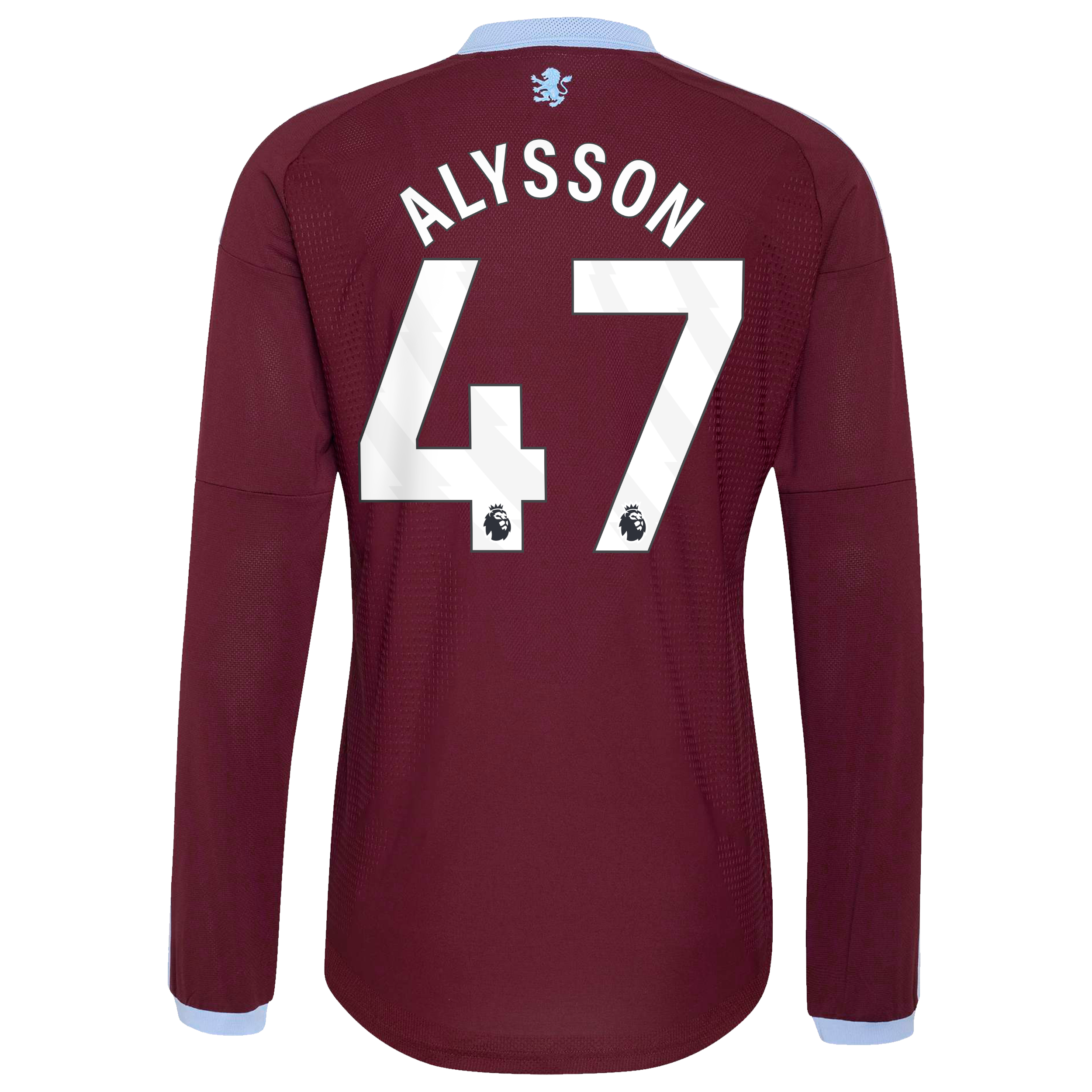 Aston Villa adidas Home Authentic Shirt 2026-27 - Long Sleeve with Alysson 47 printing, , rebel_hi-res