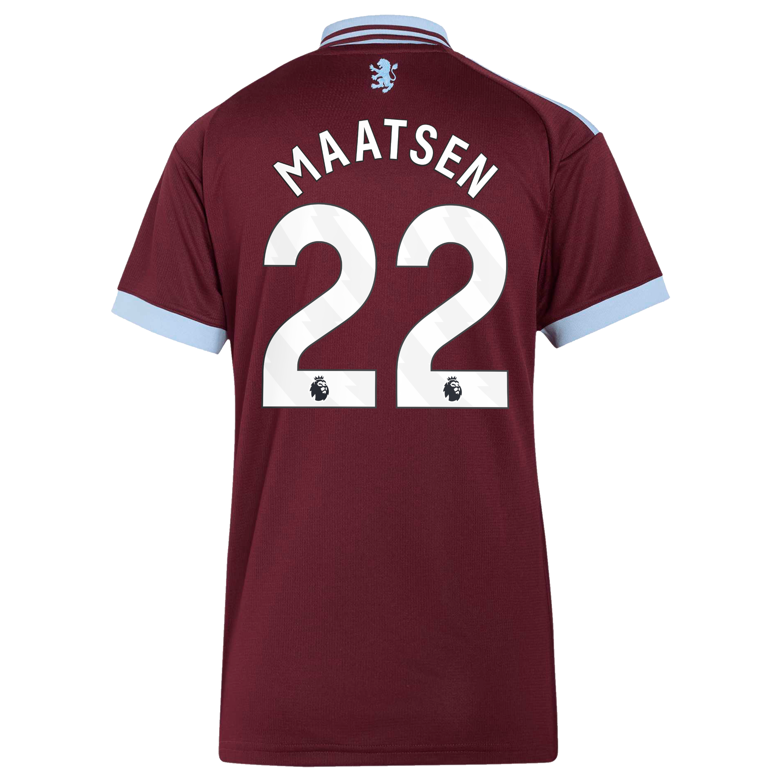 Aston Villa adidas Home Shirt 2026-27 - Womens with Maatsen 22 printing, , rebel_hi-res