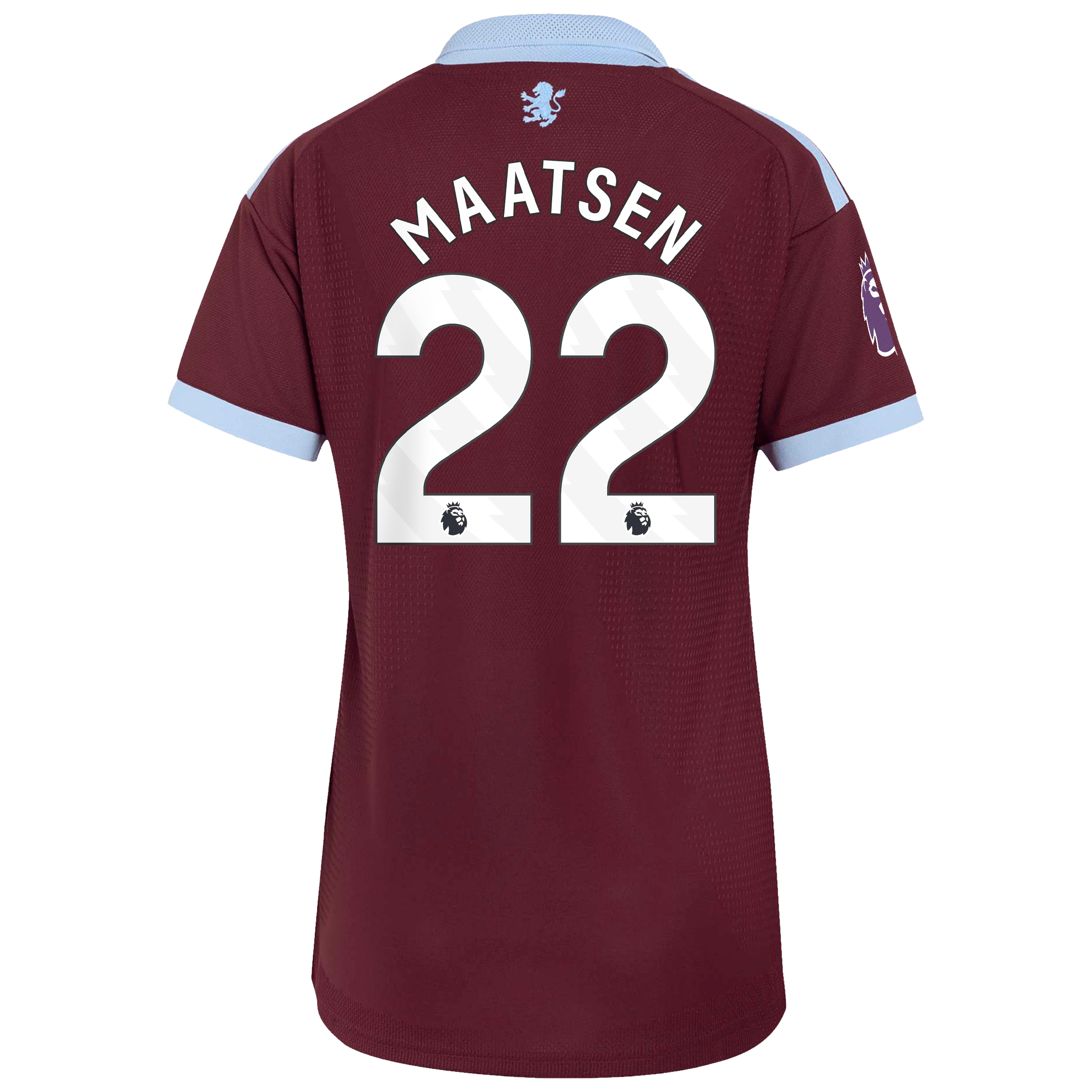 Aston Villa adidas Home Authentic Shirt 2026-27 - Womens with Maatsen 22 printing, , rebel_hi-res