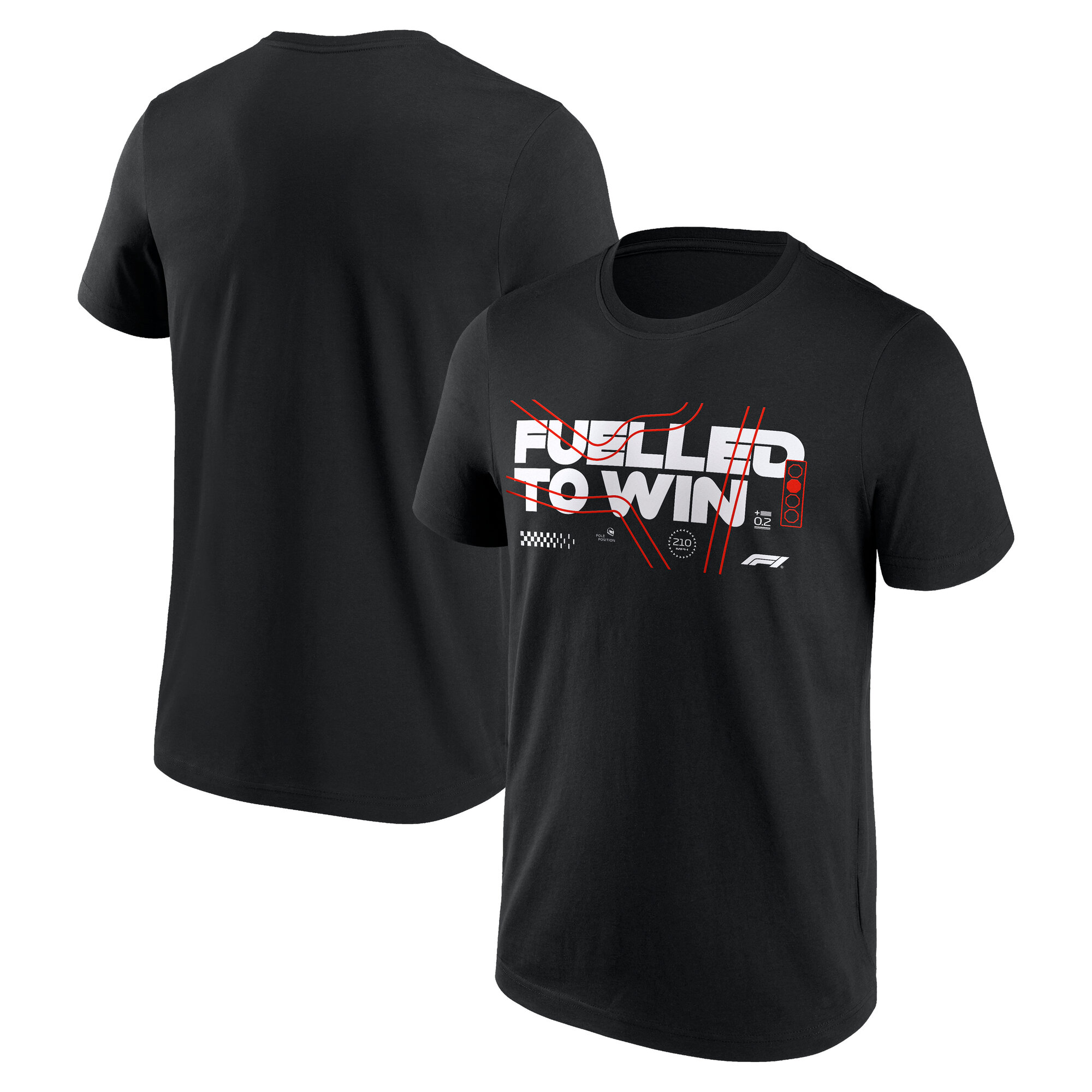 Formula 1 Fueled To Win Graphic T-Shirt - Black - Mens, , rebel_hi-res