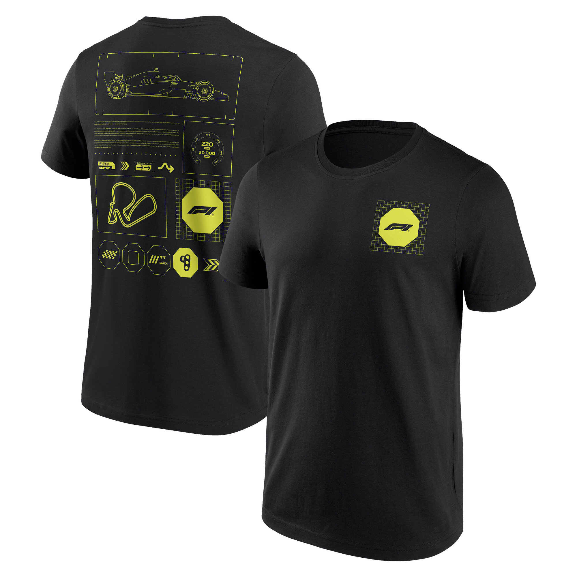 Formula 1 Tech Car Graphic T-Shirt - Black - Mens, , rebel_hi-res