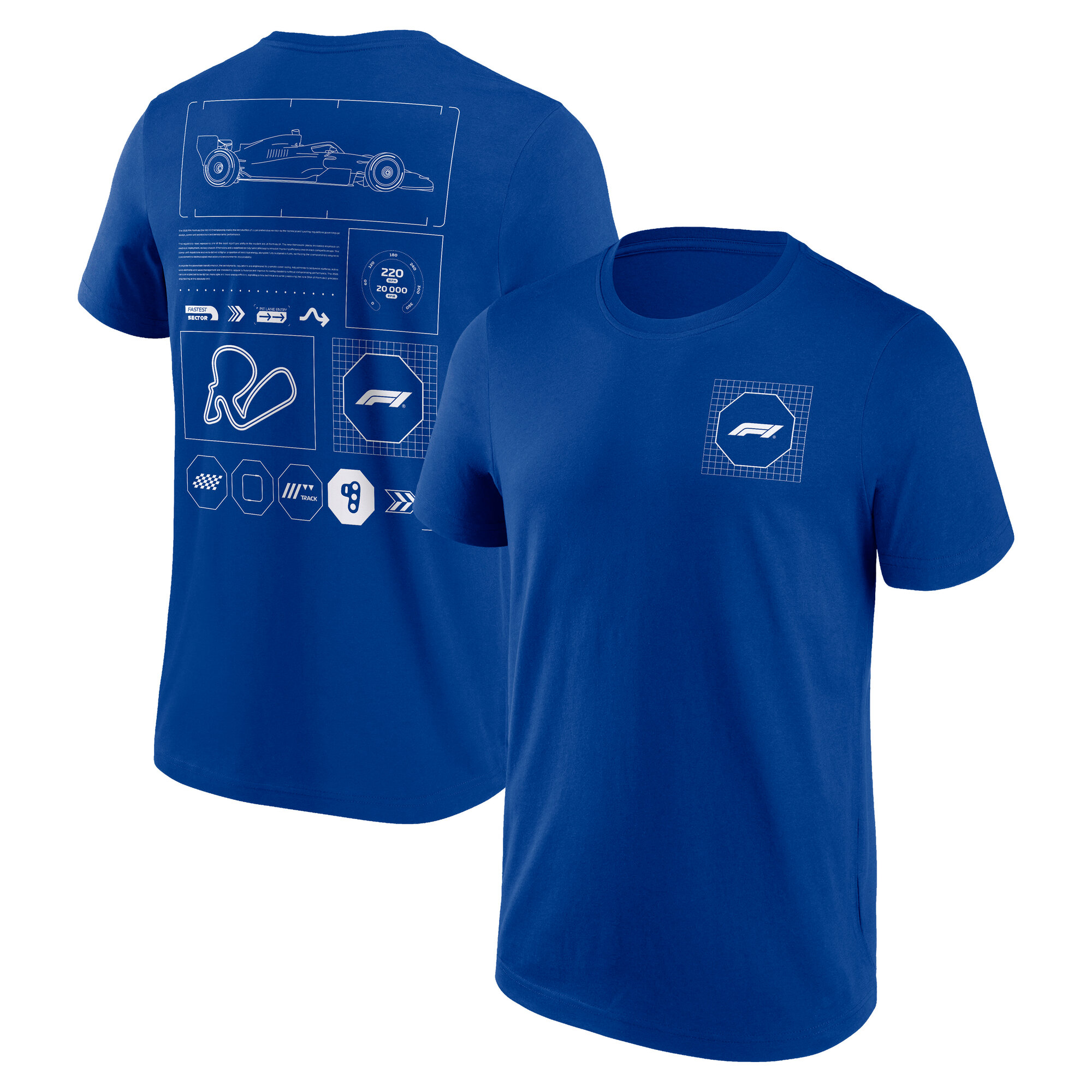 Formula 1 Tech Car Graphic T-Shirt - Royal - Mens, , rebel_hi-res