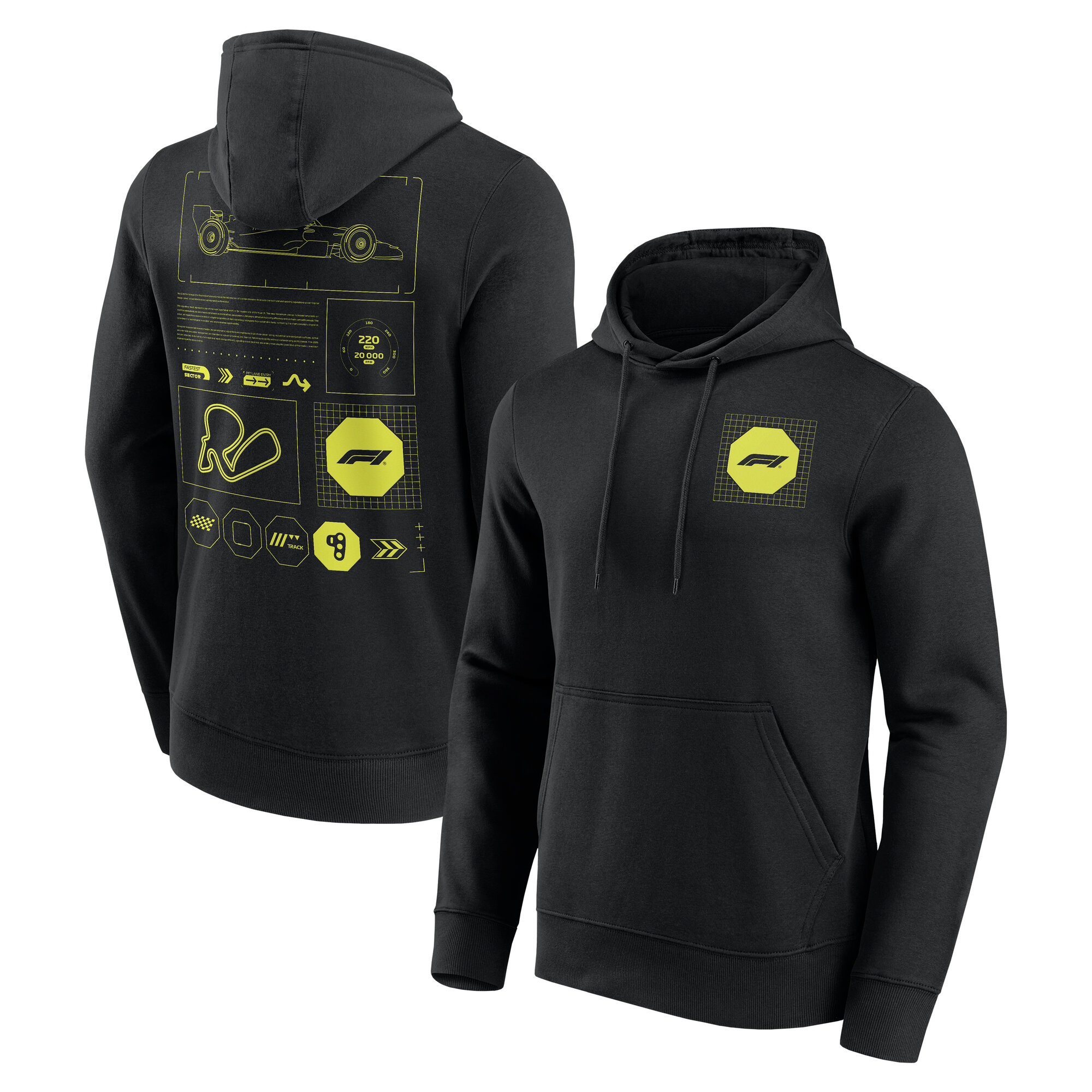 Formula 1 Tech Car Graphic Hoodie - Black - Mens, , rebel_hi-res
