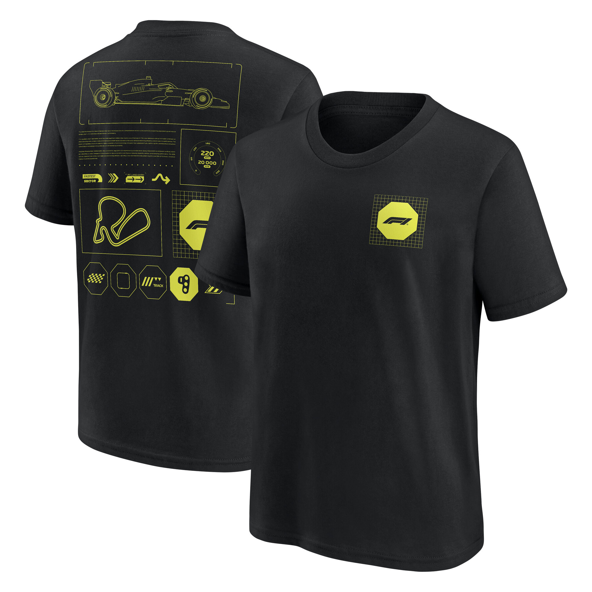 Formula 1 Tech Car Graphic T-Shirt - Black - Youth, , rebel_hi-res