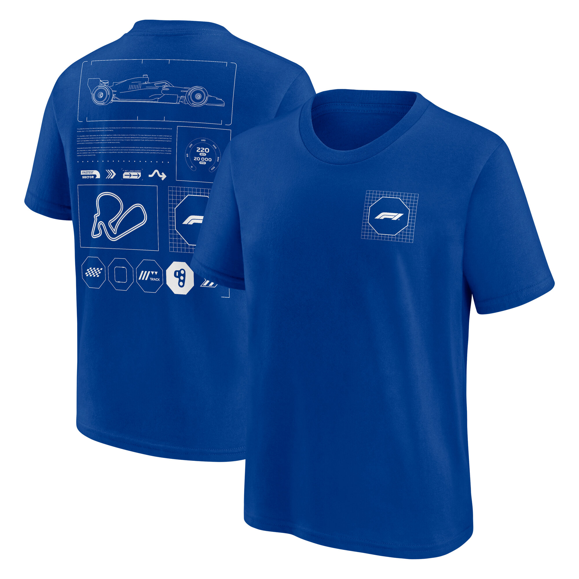 Formula 1 Tech Car Graphic T-Shirt - Royal - Youth, , rebel_hi-res