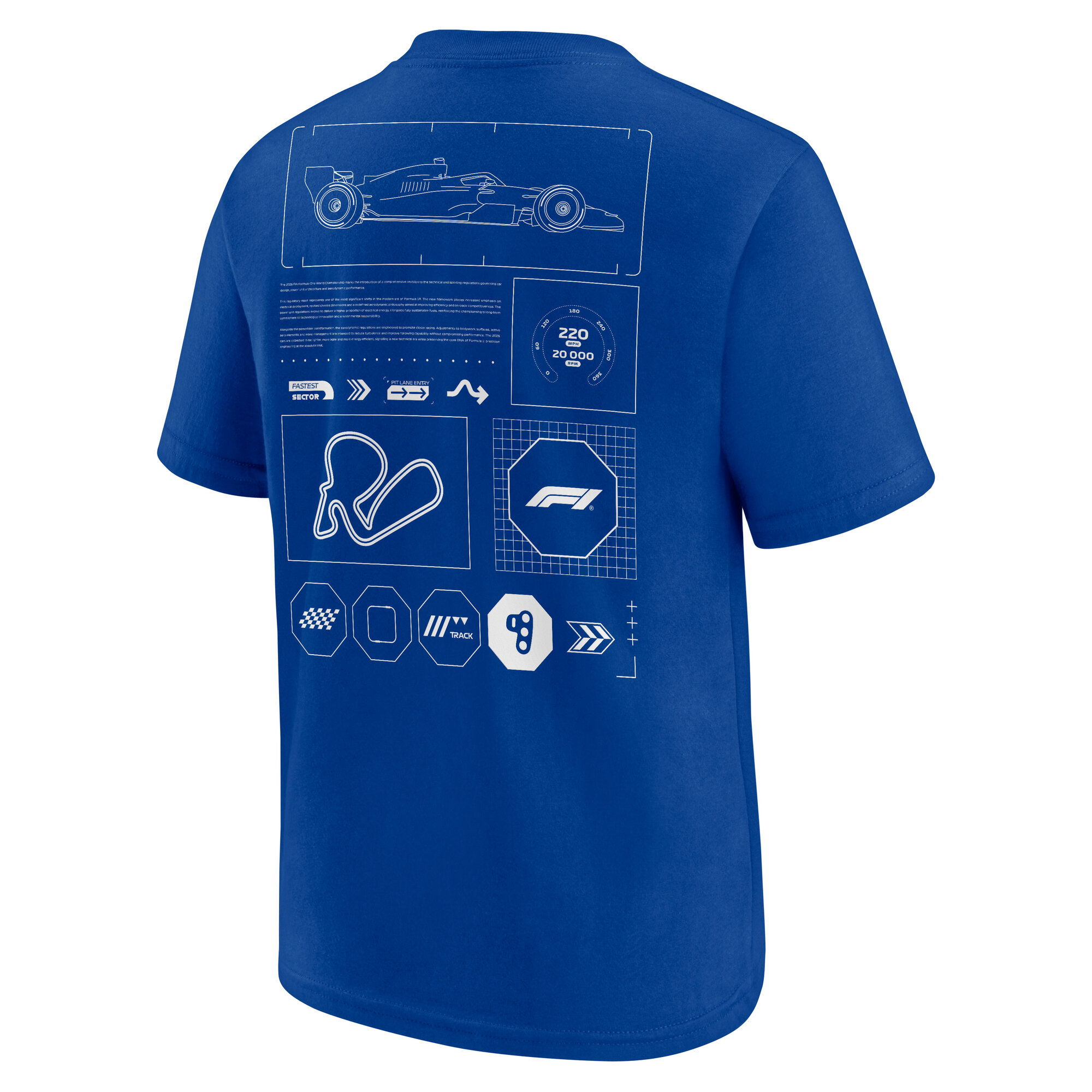 Formula 1 Tech Car Graphic T-Shirt - Royal - Youth, , rebel_hi-res