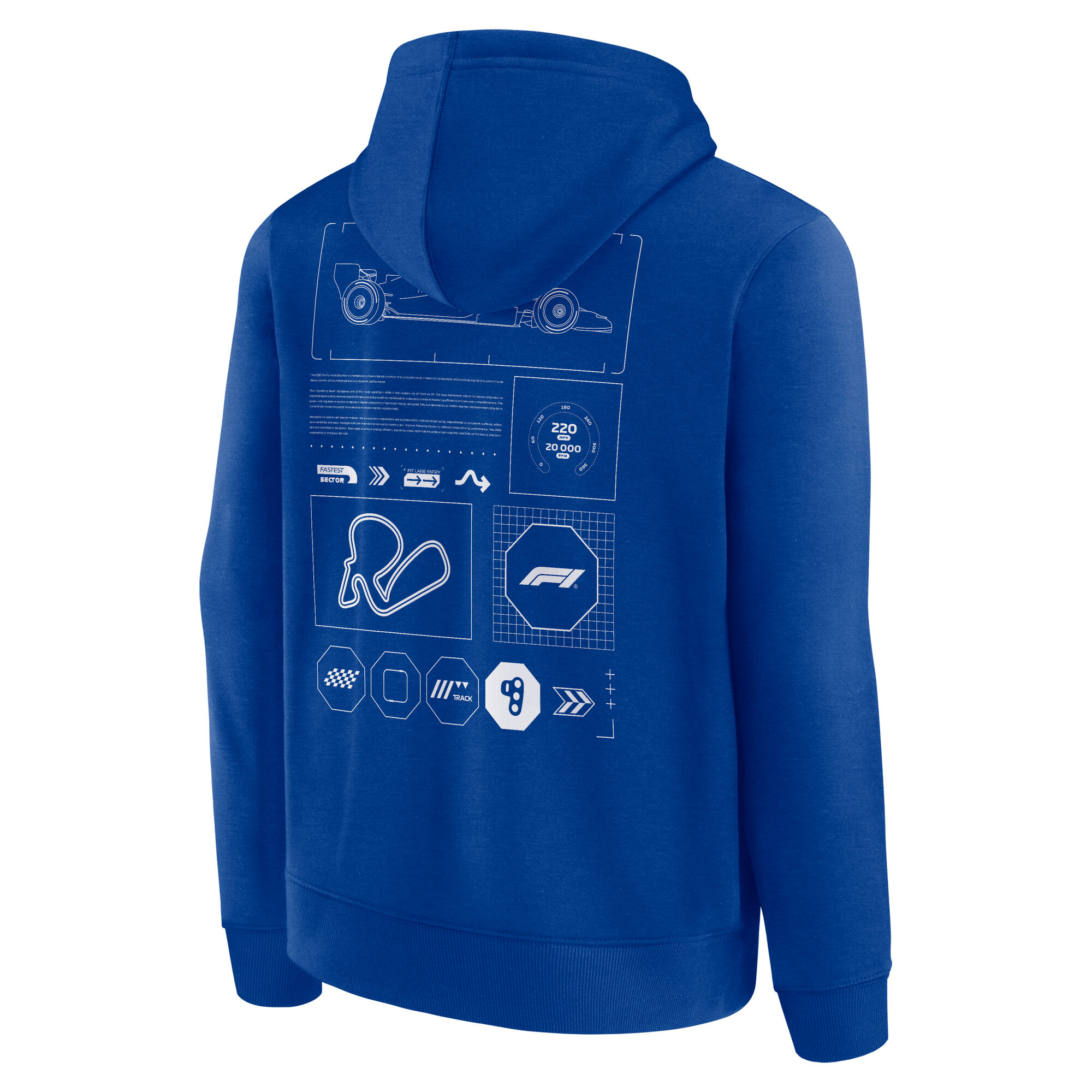 Formula 1 Tech Car Graphic Hoodie - Royal - Youth, , rebel_hi-res