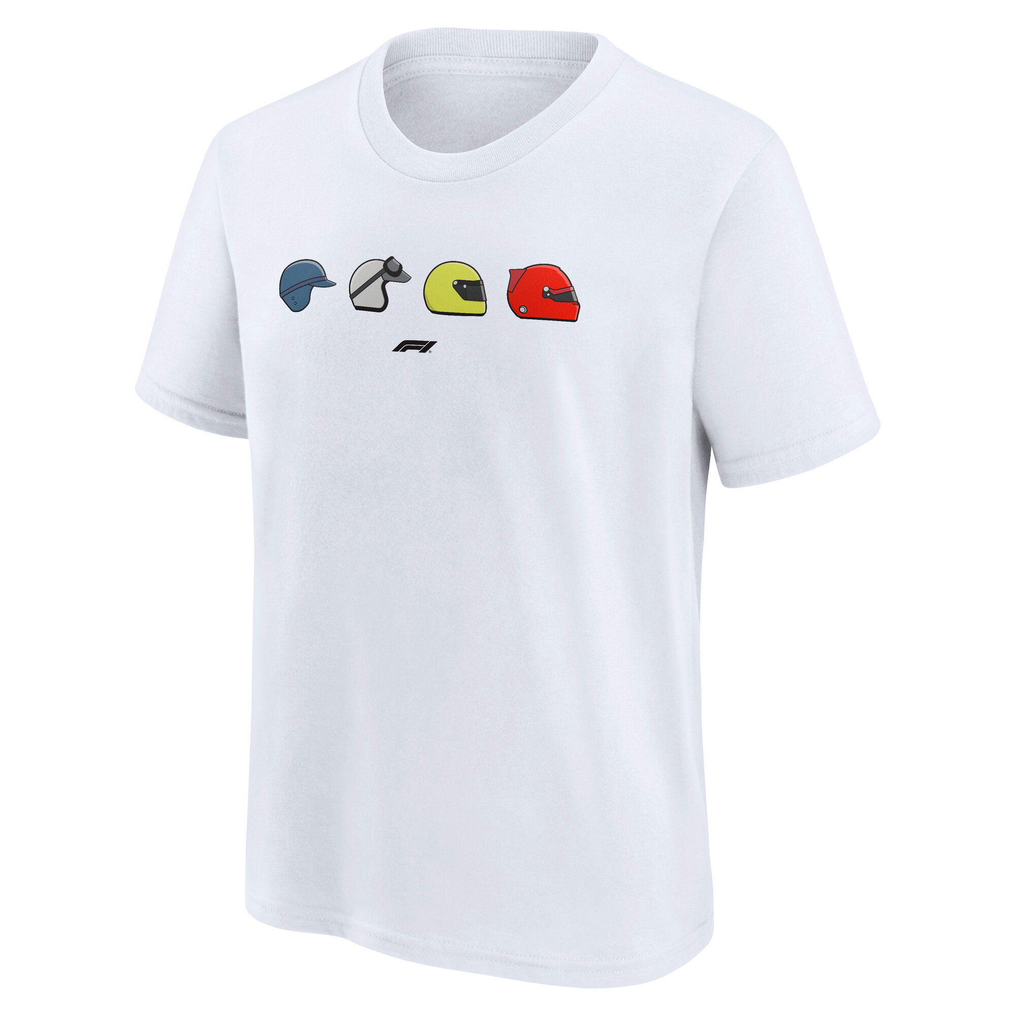 Formula 1 Heritage Racing Helmets Graphic T-Shirt - White - Youth, , rebel_hi-res