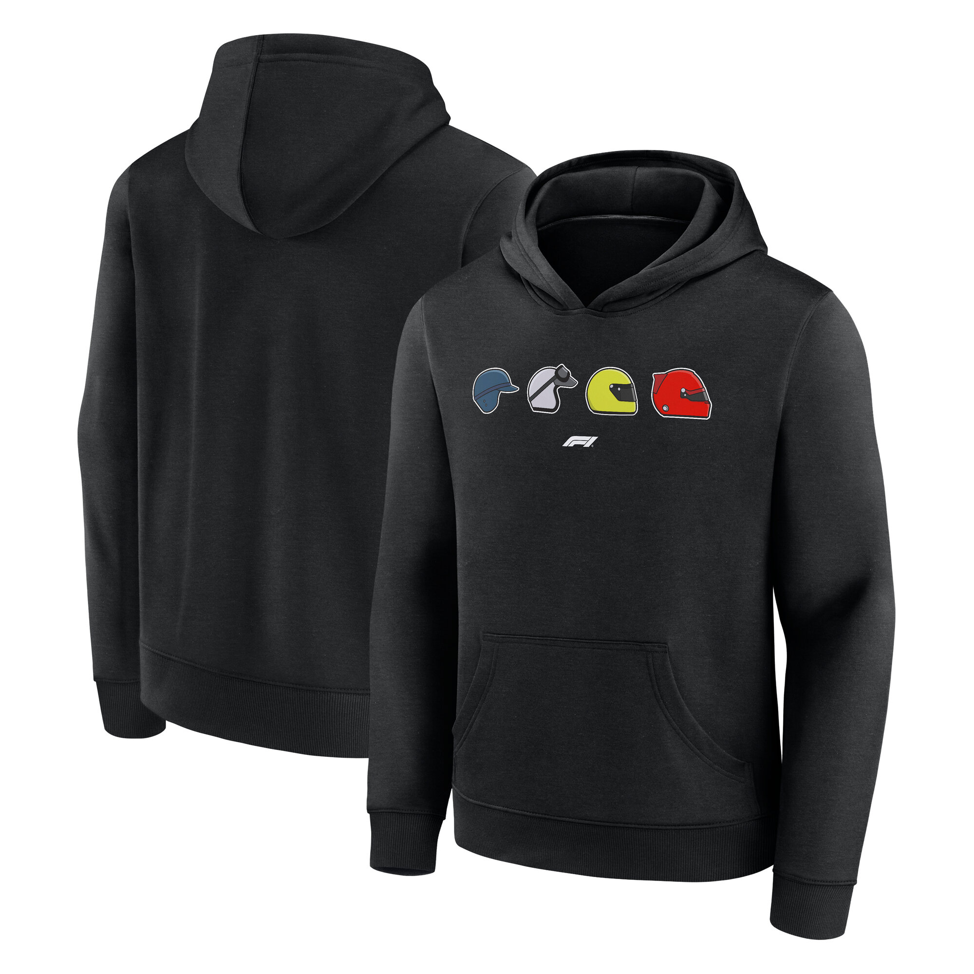 Formula 1 Heritage Racing Helmets Graphic Hoodie - Black - Youth, , rebel_hi-res