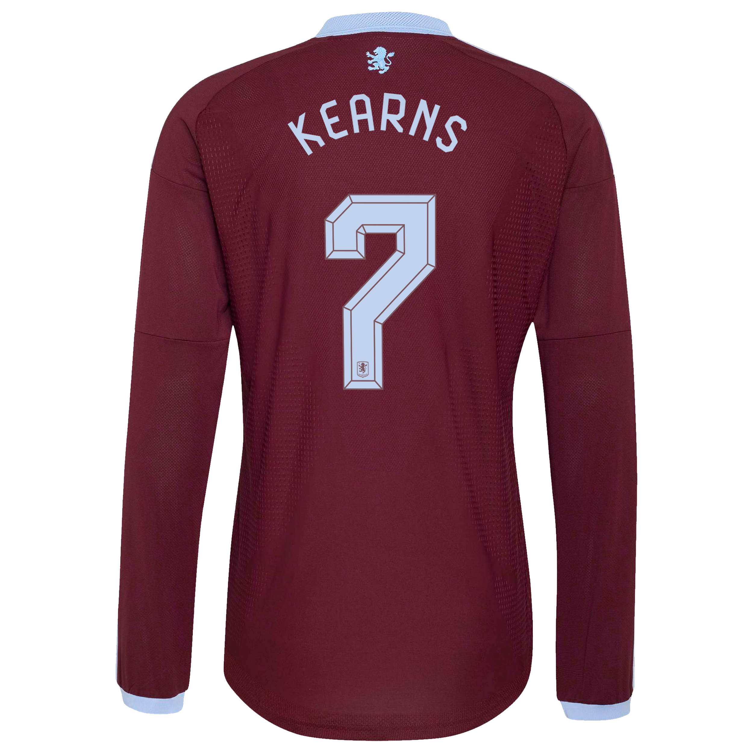 Aston Villa adidas Home Authentic Shirt 2026-27 - Long Sleeve with Kearns 7 Cup printing, , rebel_hi-res
