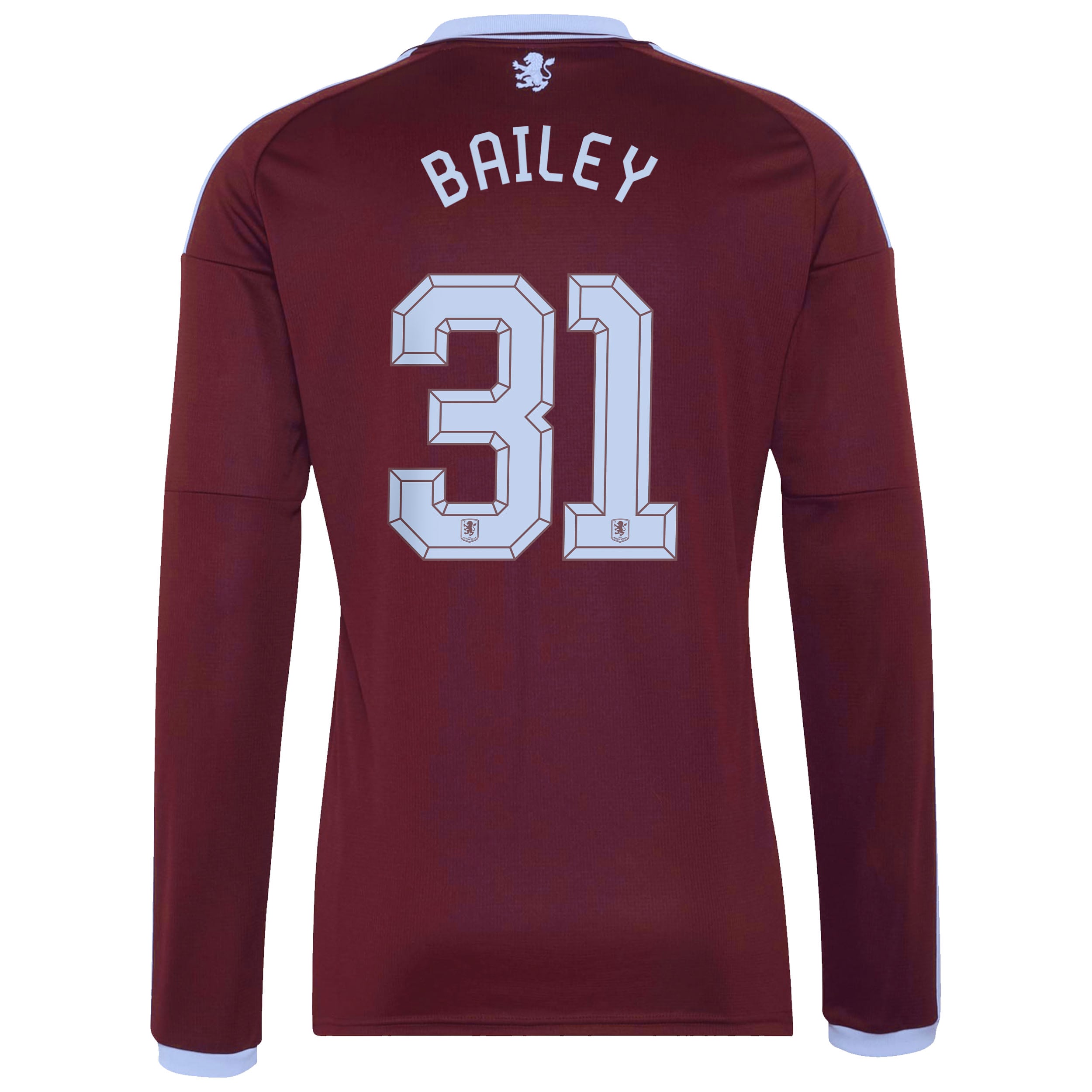 Aston Villa adidas Home Shirt 2026-27 - Long Sleeve with Bailey 31 Cup printing, , rebel_hi-res