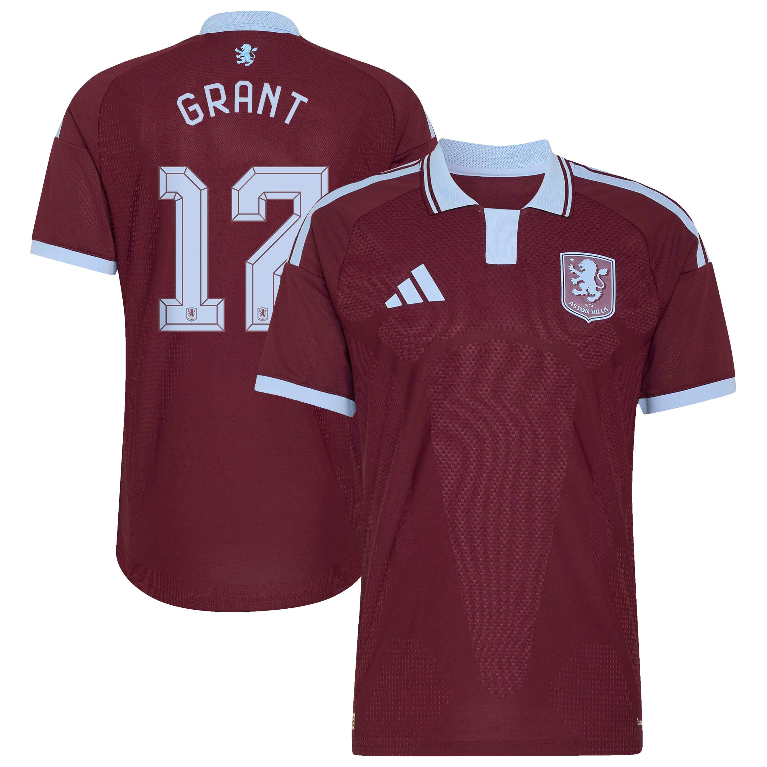Aston Villa adidas Home Authentic Shirt 2026-27 with Grant 17 Cup printing, , rebel_hi-res
