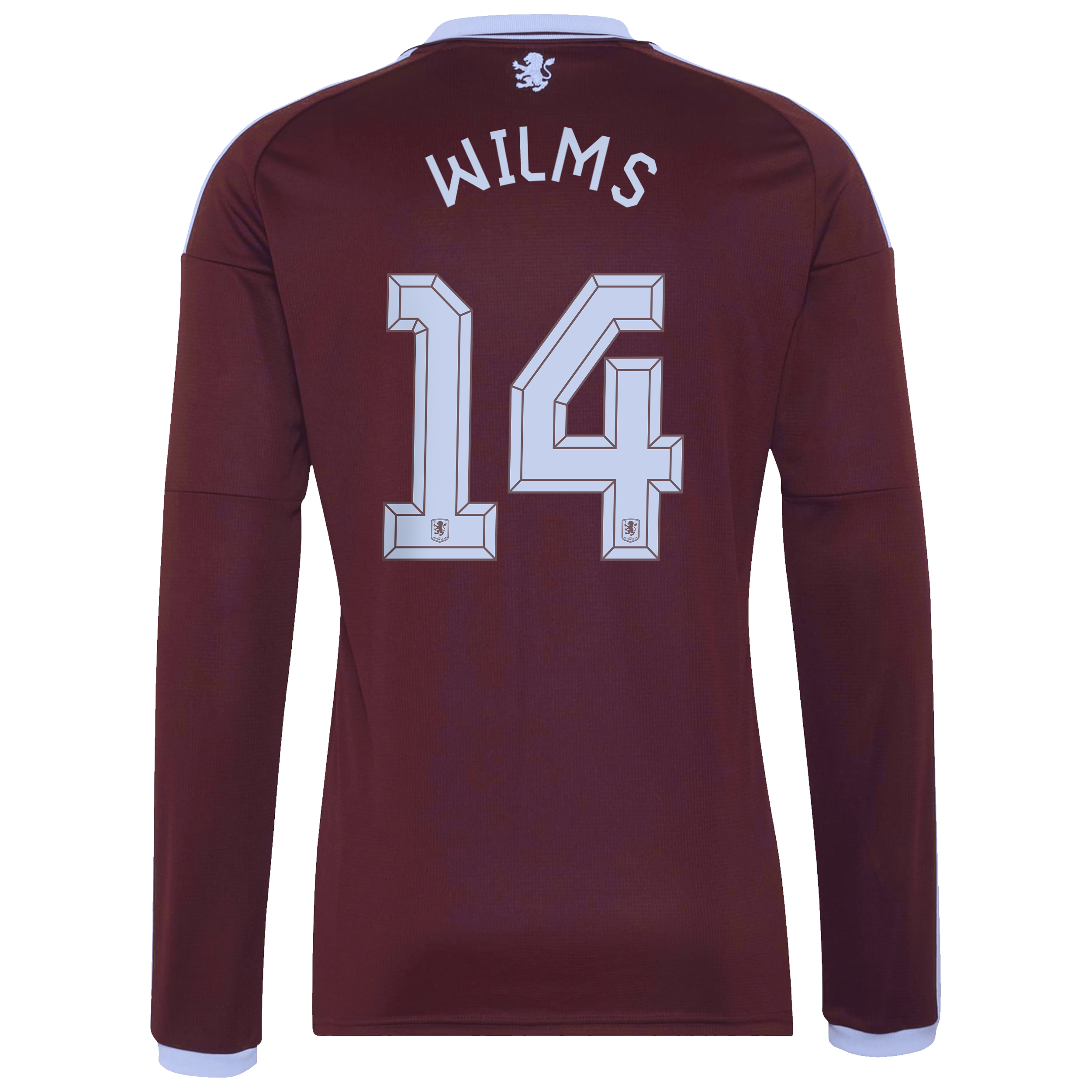 Aston Villa adidas Home Shirt 2026-27 - Long Sleeve with Wilms 14 Cup printing, , rebel_hi-res