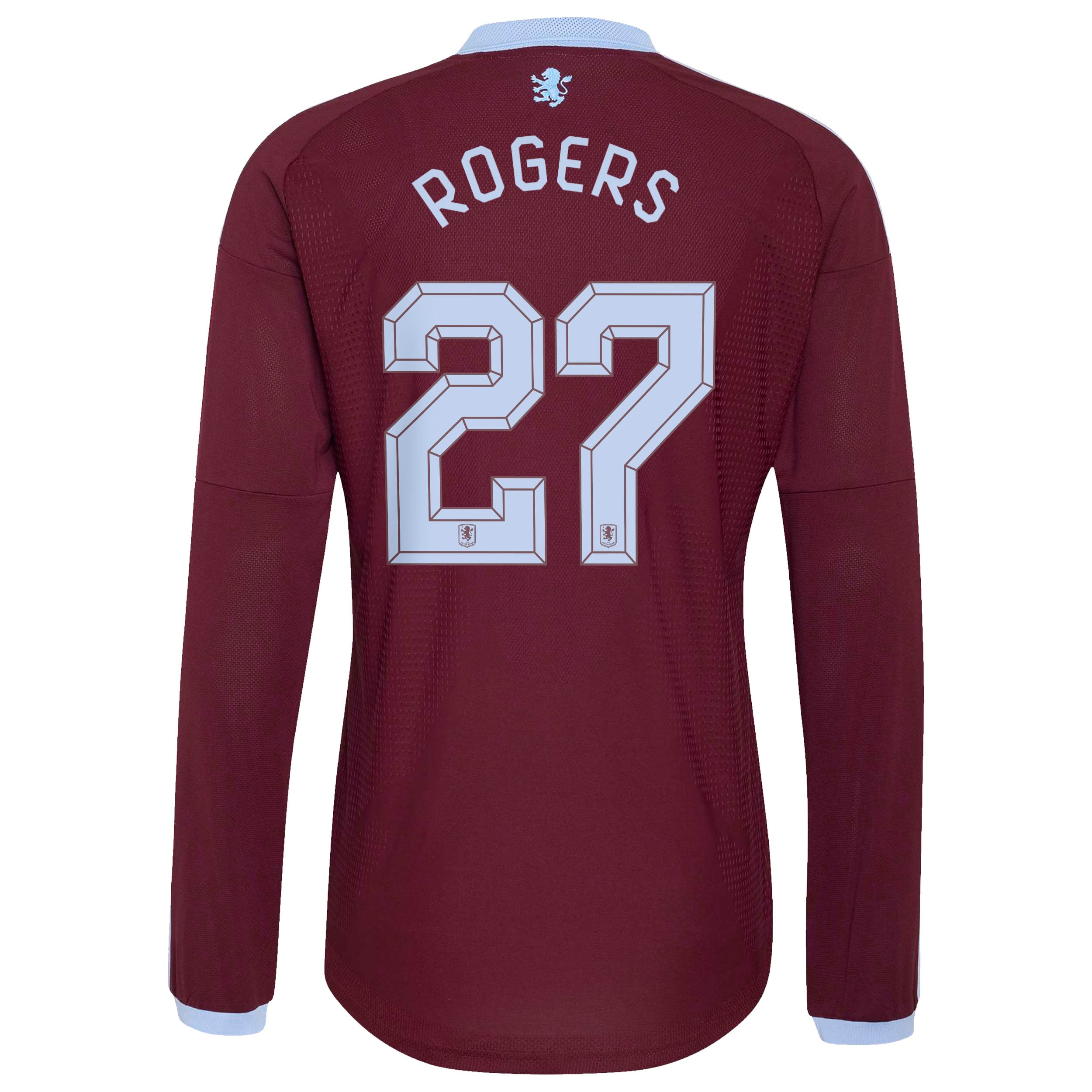 Aston Villa adidas Home Authentic Shirt 2026-27 - Long Sleeve with Rogers 27 Cup printing, , rebel_hi-res
