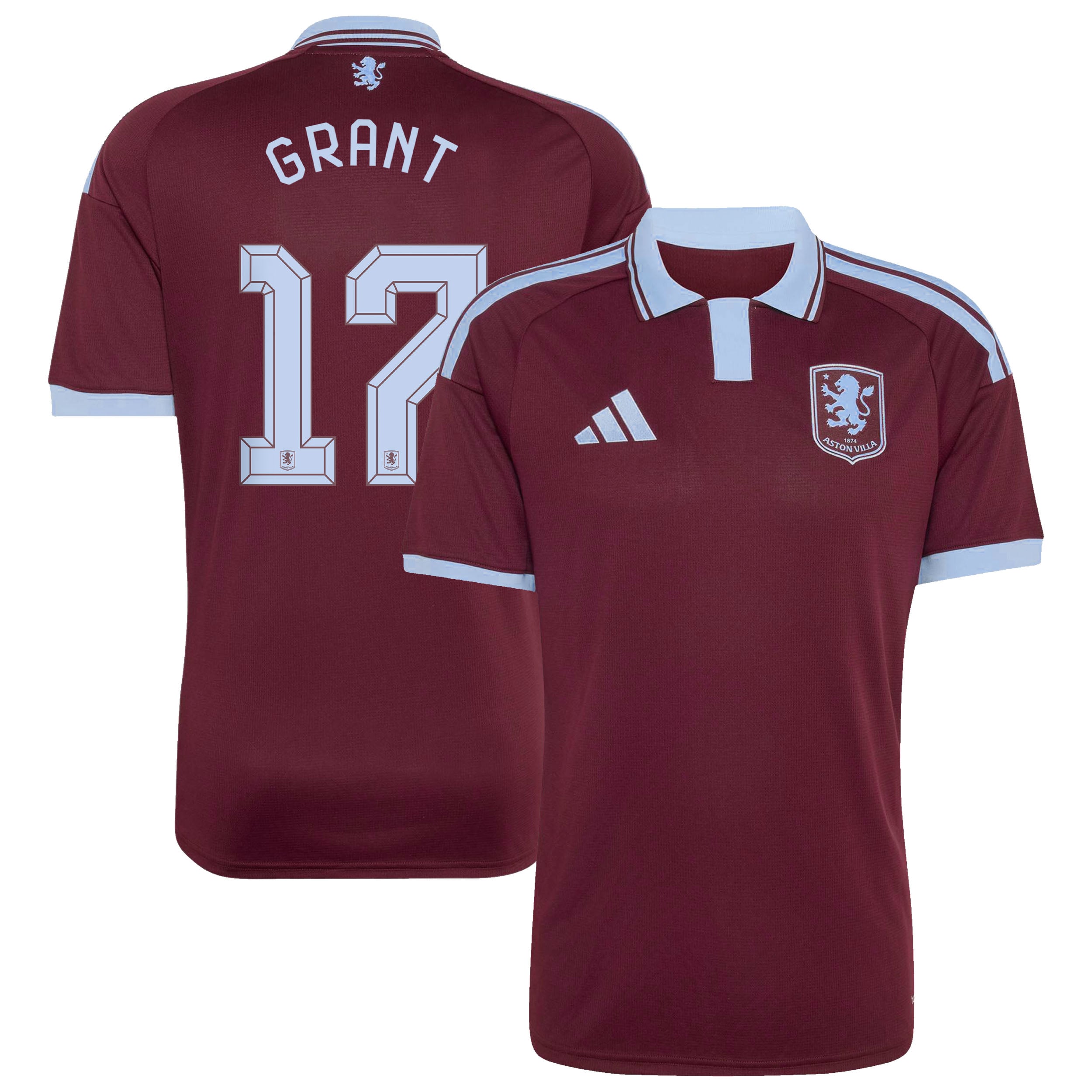 Aston Villa adidas Home Shirt 2026-27 with Grant 17 Cup printing, , rebel_hi-res