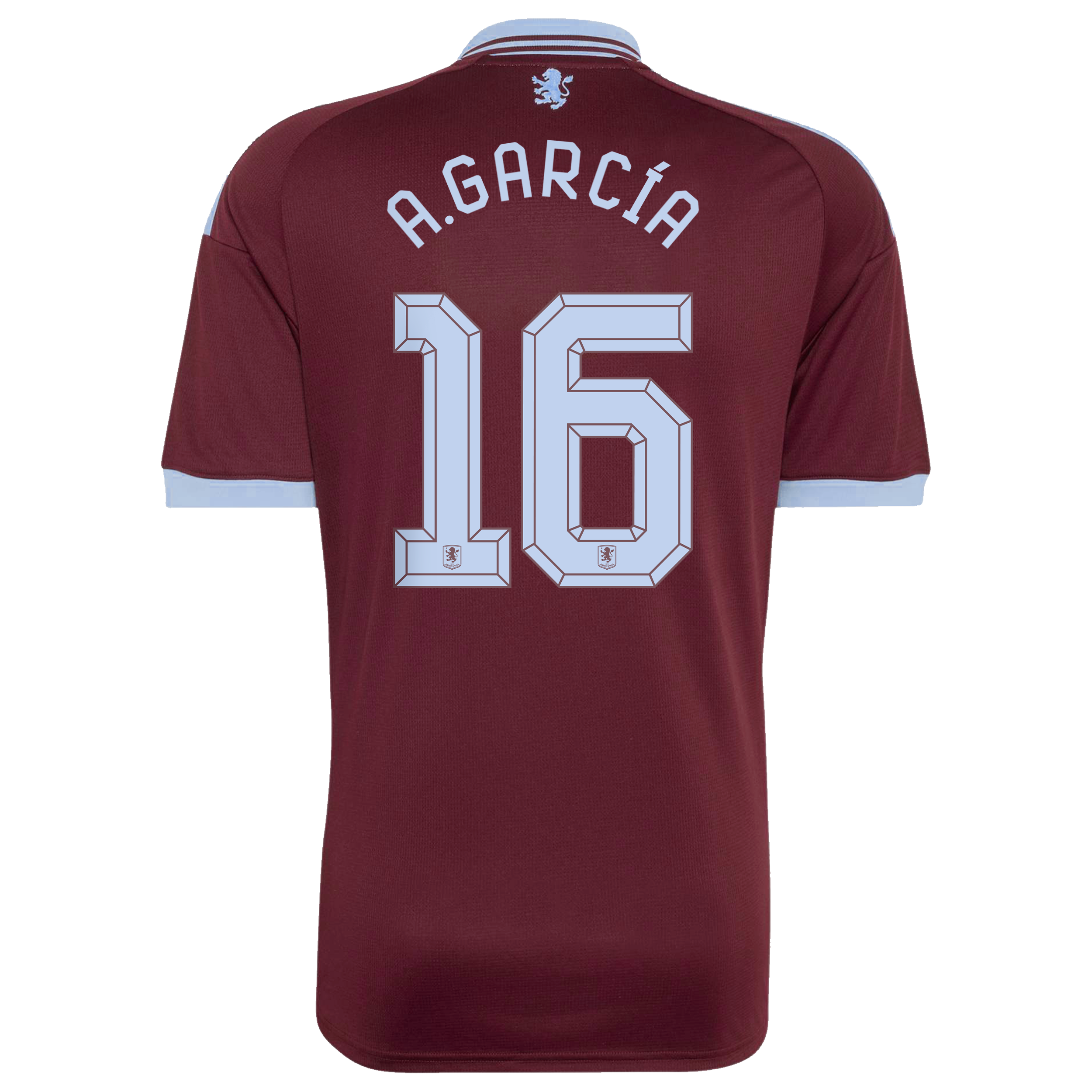 Aston Villa adidas Home Shirt 2026-27 with A.Garc&iacute;a 16 Cup printing, , rebel_hi-res