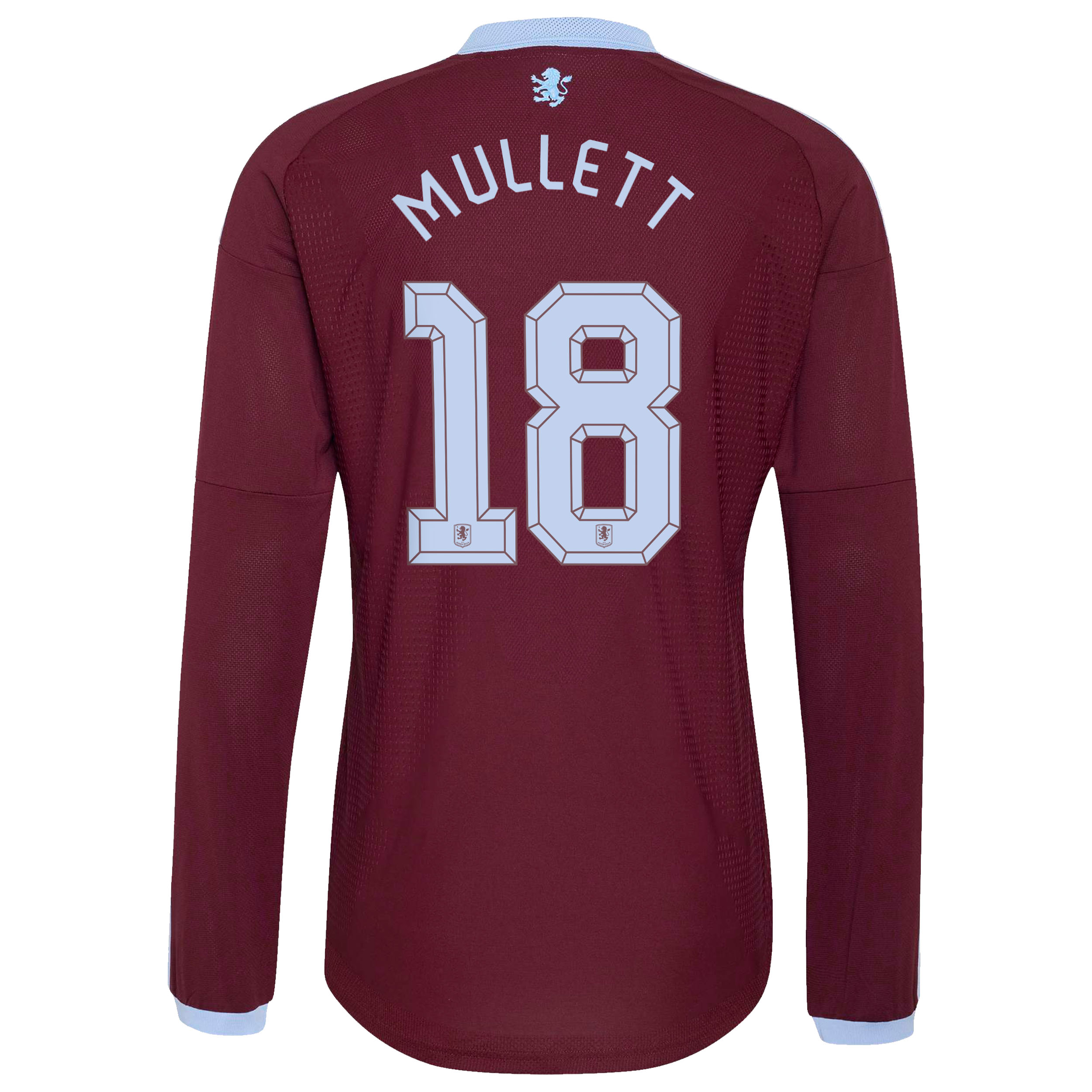 Aston Villa adidas Home Authentic Shirt 2026-27 - Long Sleeve with Mullett 18 Cup printing, , rebel_hi-res