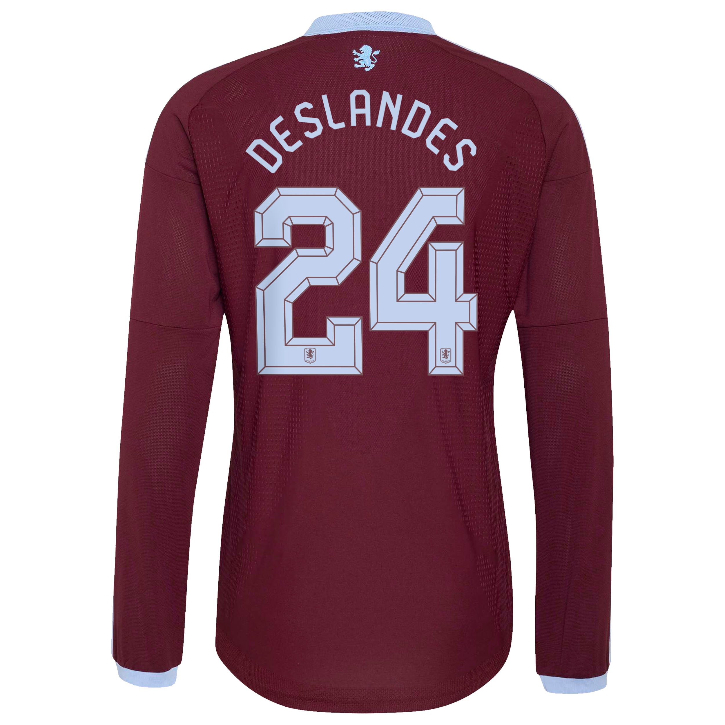 Aston Villa adidas Home Authentic Shirt 2026-27 - Long Sleeve with Deslandes 24 Cup printing, , rebel_hi-res