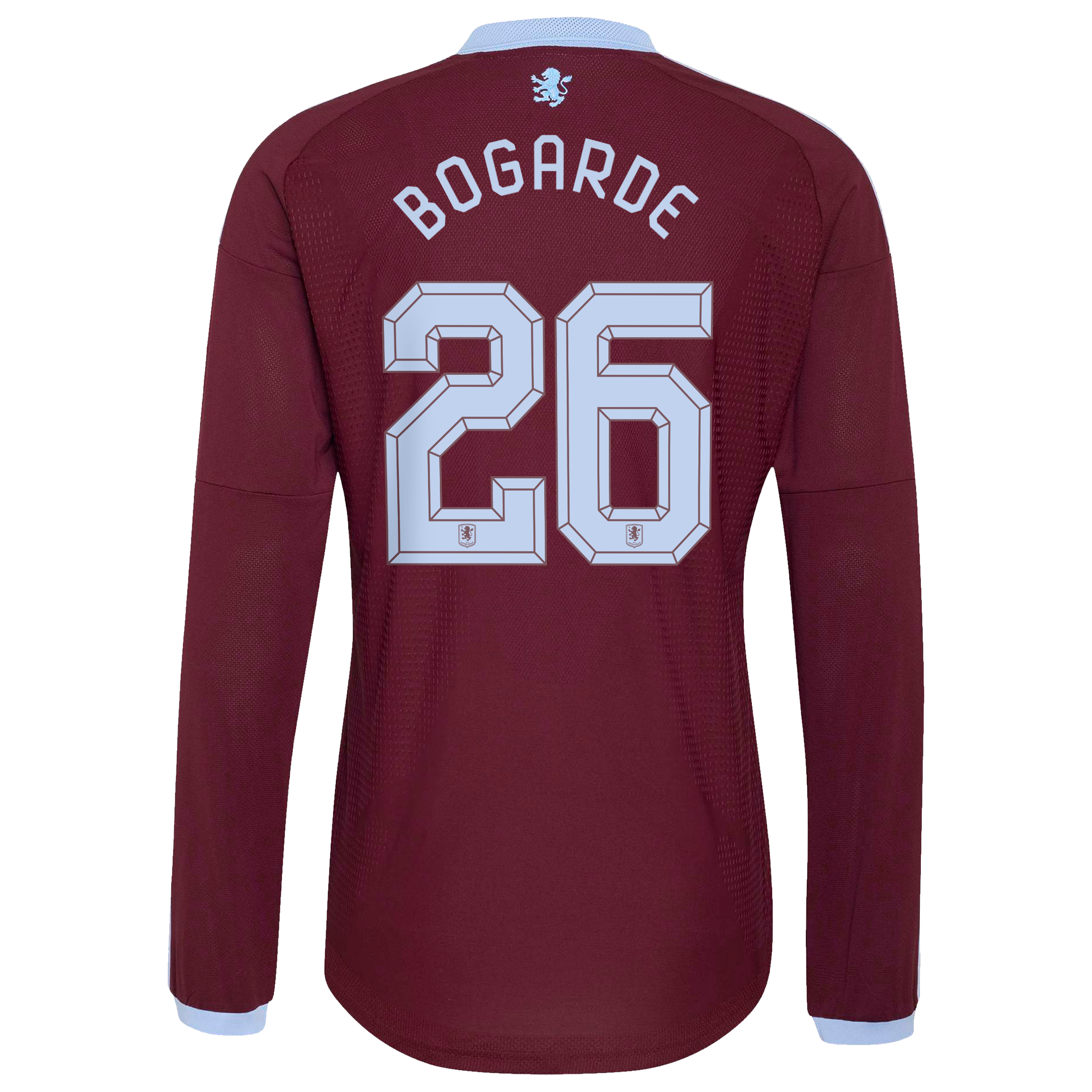 Aston Villa adidas Home Authentic Shirt 2026-27 - Long Sleeve with Bogarde 26 Cup printing, , rebel_hi-res
