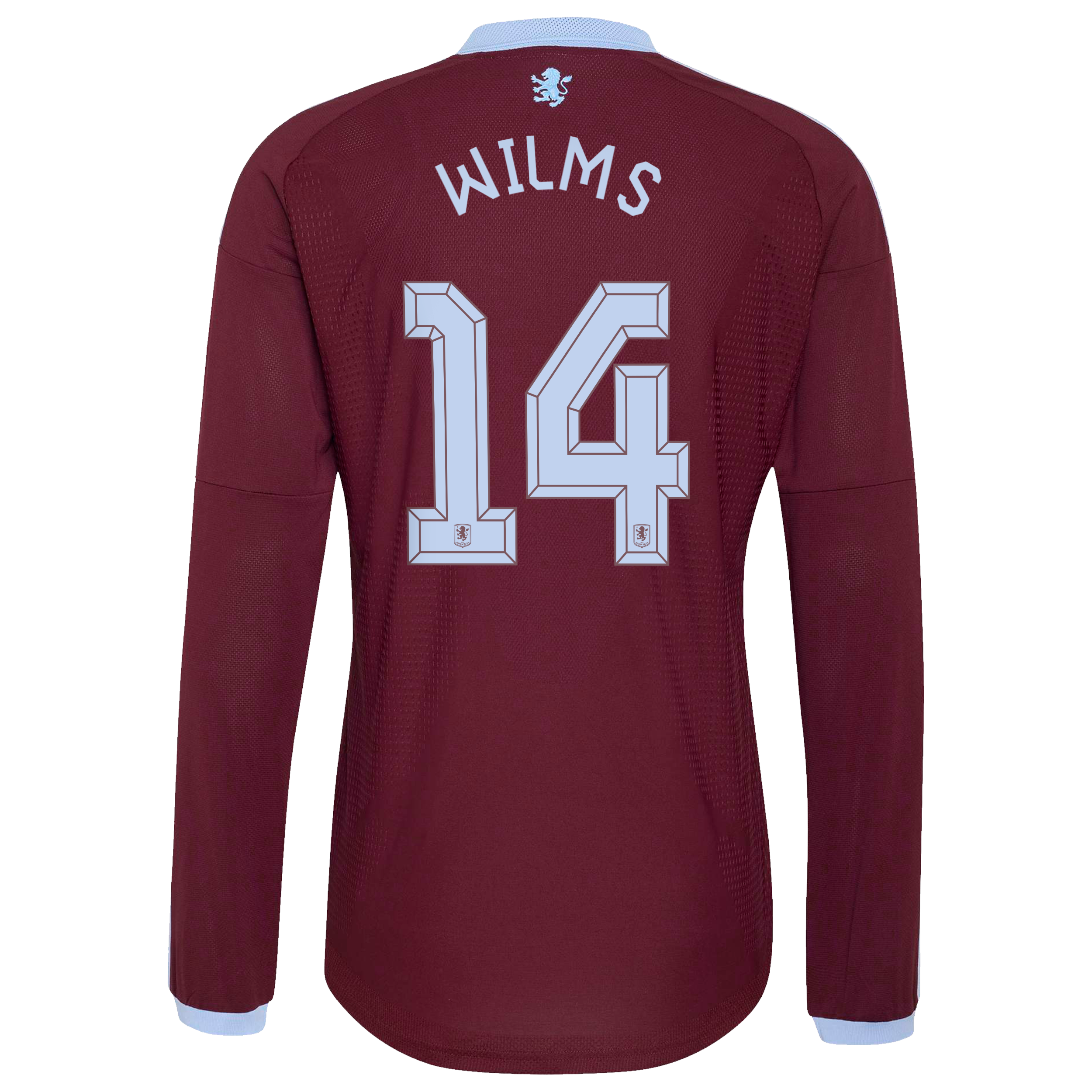 Aston Villa adidas Home Authentic Shirt 2026-27 - Long Sleeve with Wilms 14 Cup printing, , rebel_hi-res