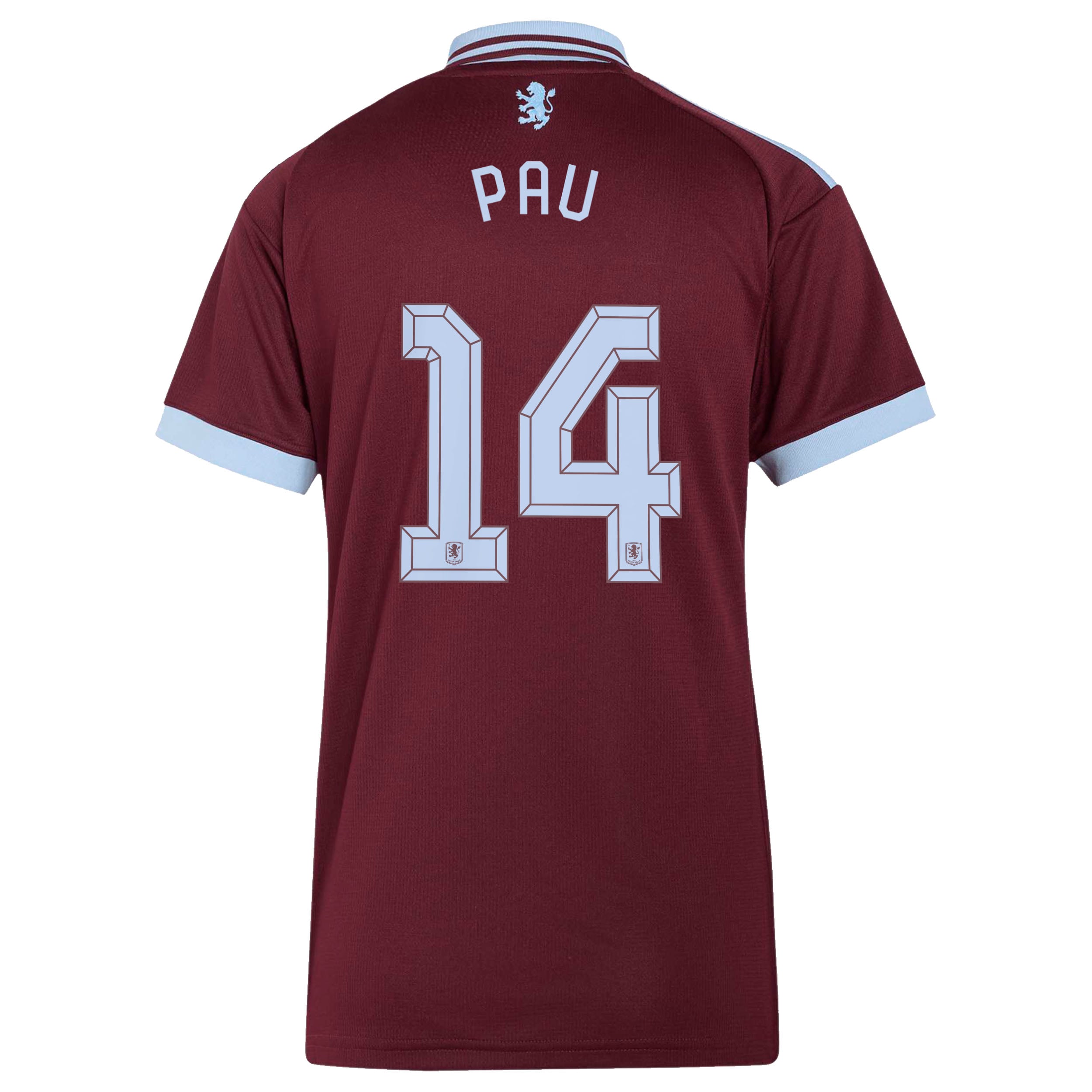 Aston Villa adidas Home Shirt 2026-27 - Womens with Pau 14 Cup