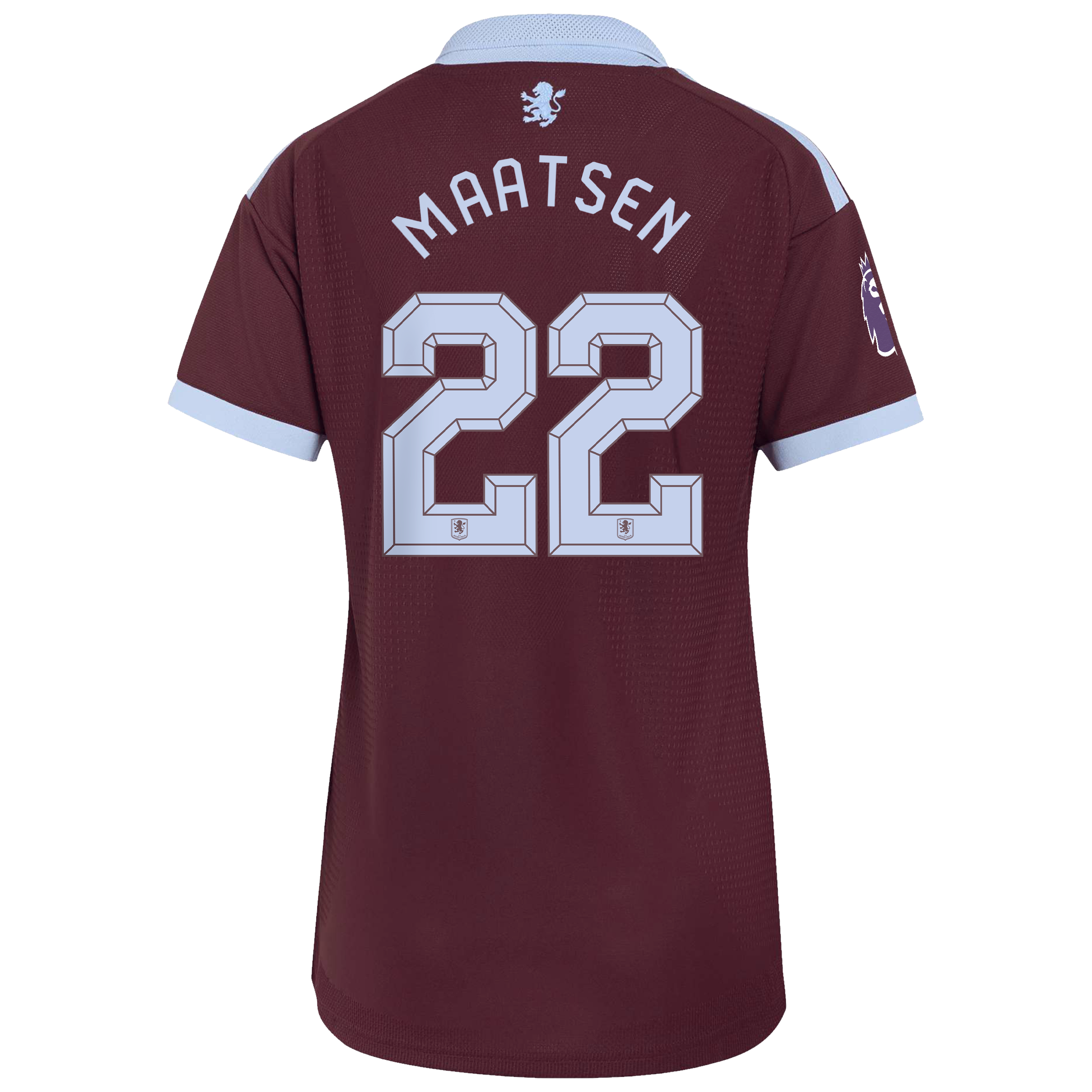 Aston Villa adidas Home Authentic Shirt 2026-27 - Womens with Maatsen 22 Cup printing, , rebel_hi-res