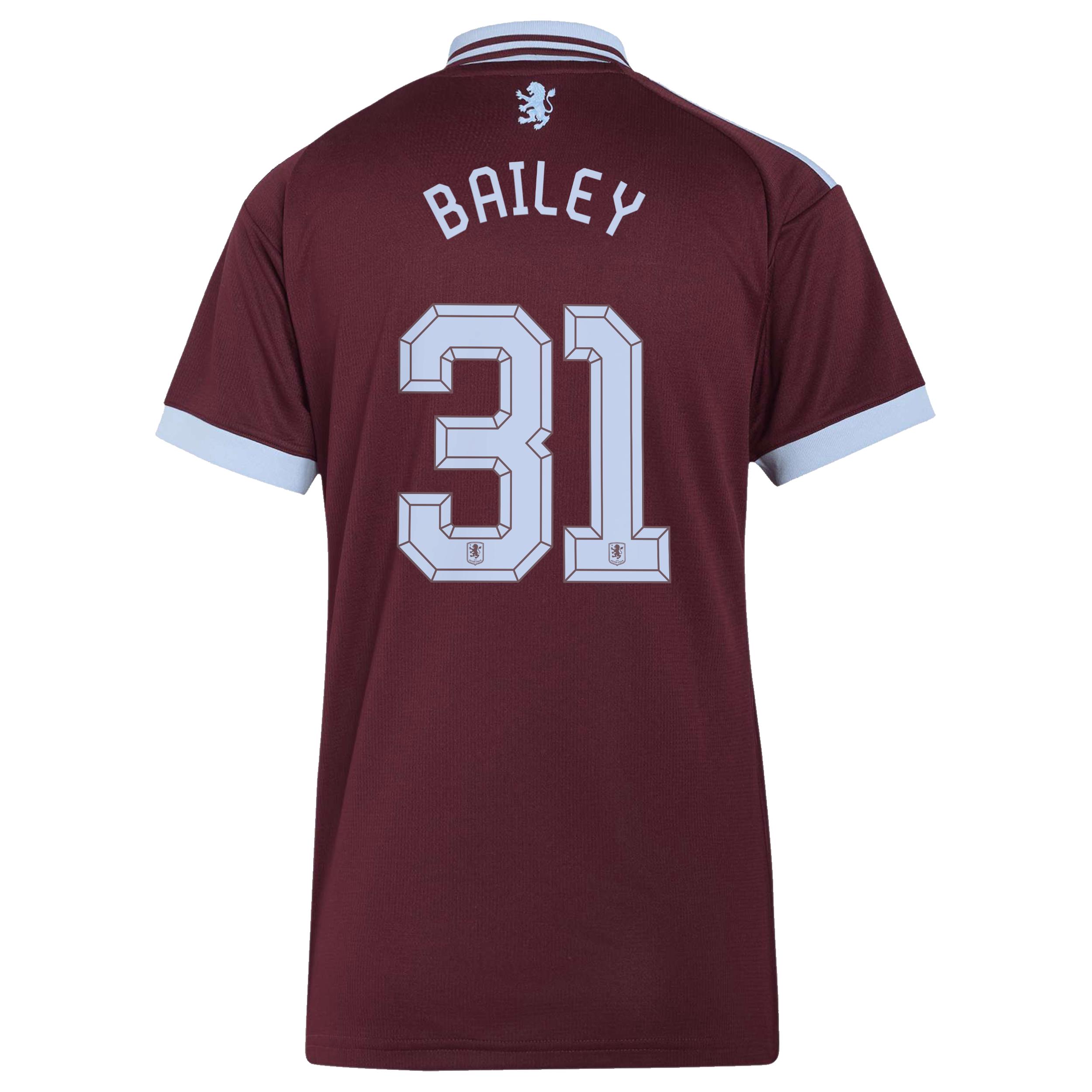 Aston Villa adidas Home Shirt 2026-27 - Womens with Bailey 31 Cup printing, , rebel_hi-res