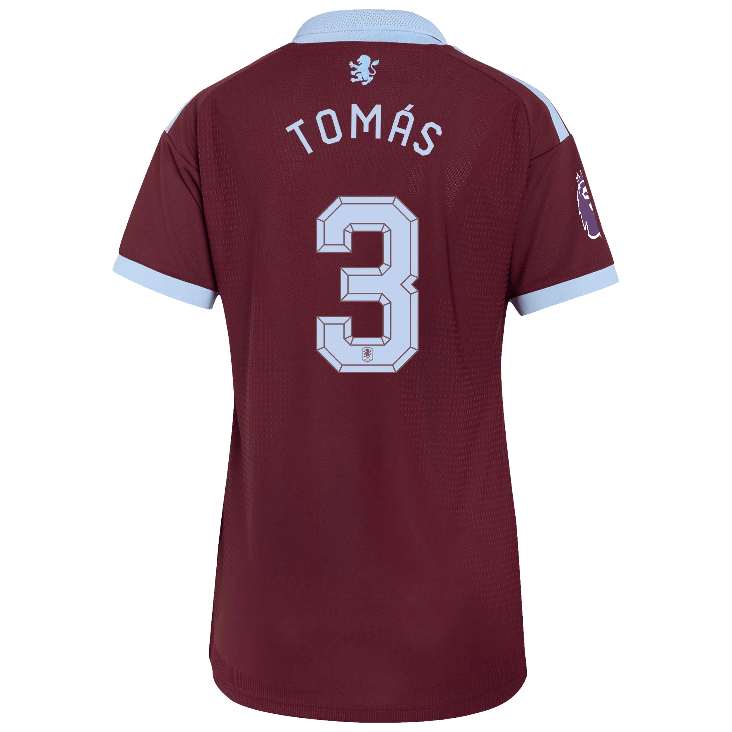 Aston Villa adidas Home Authentic Shirt 2026-27 - Womens with Tom&aacute;s 3 Cup printing, , rebel_hi-res
