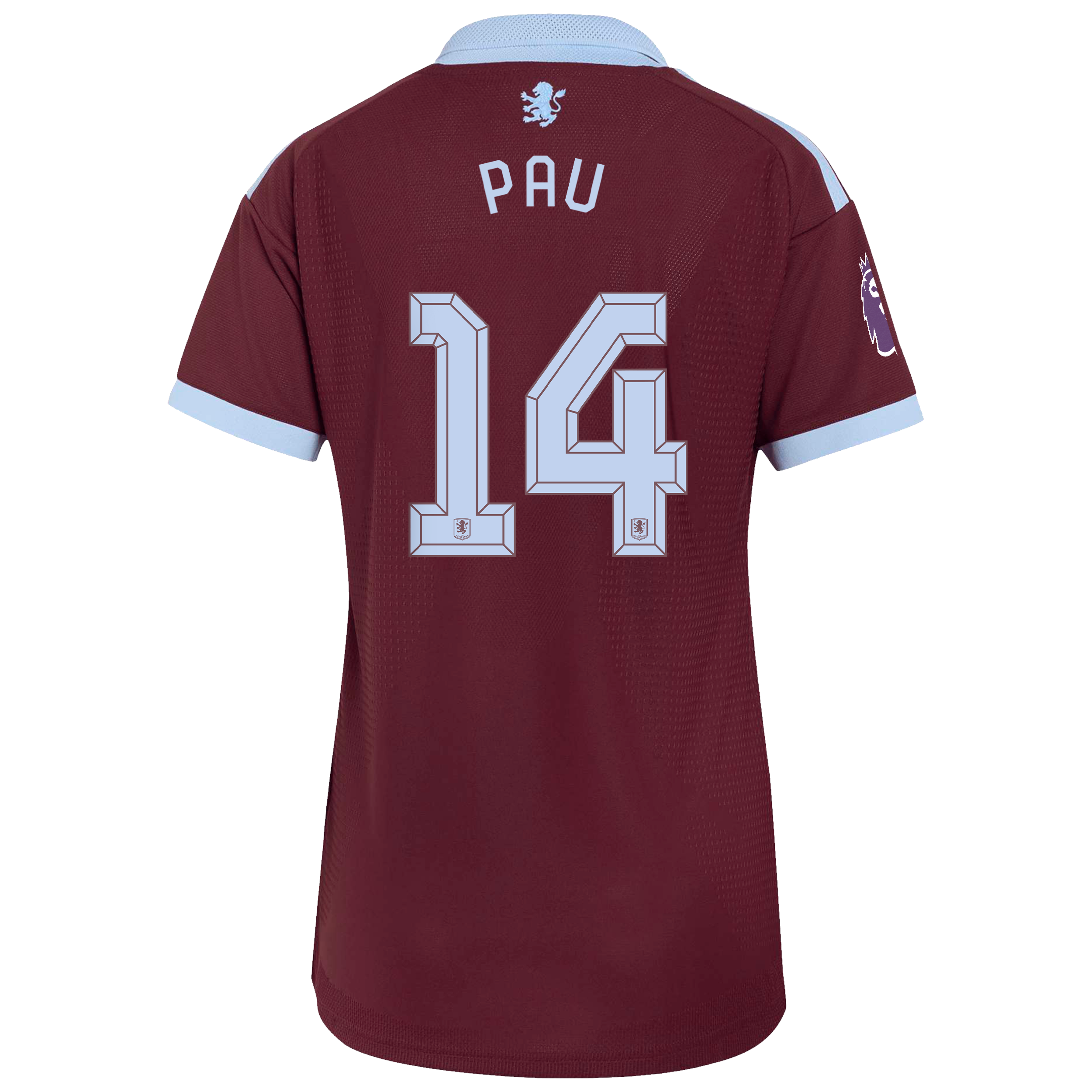 Aston Villa adidas Home Authentic Shirt 2026-27 - Womens with Pau 14 Cup printing, , rebel_hi-res