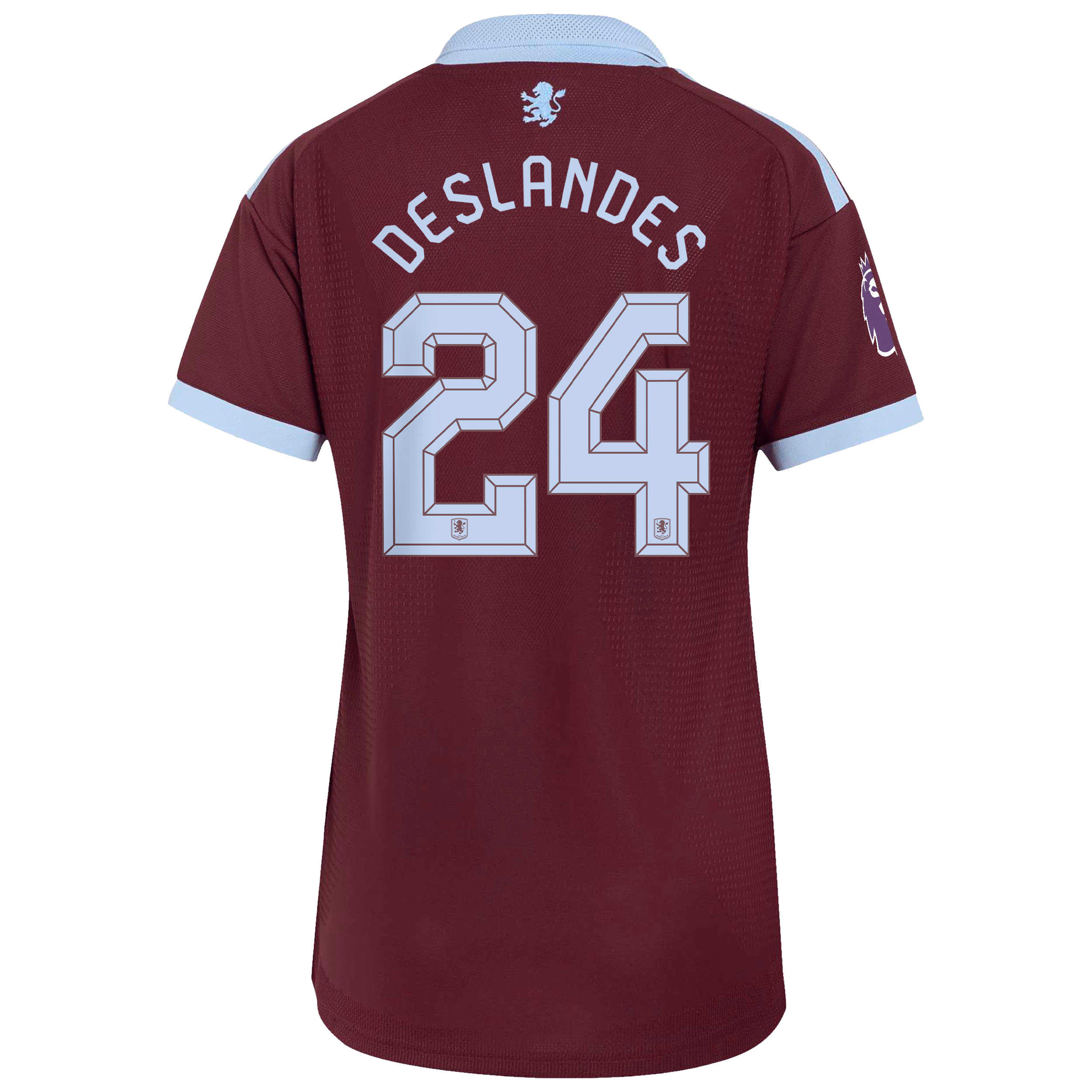 Aston Villa adidas Home Authentic Shirt 2026-27 - Womens with Deslandes 24 Cup printing, , rebel_hi-res
