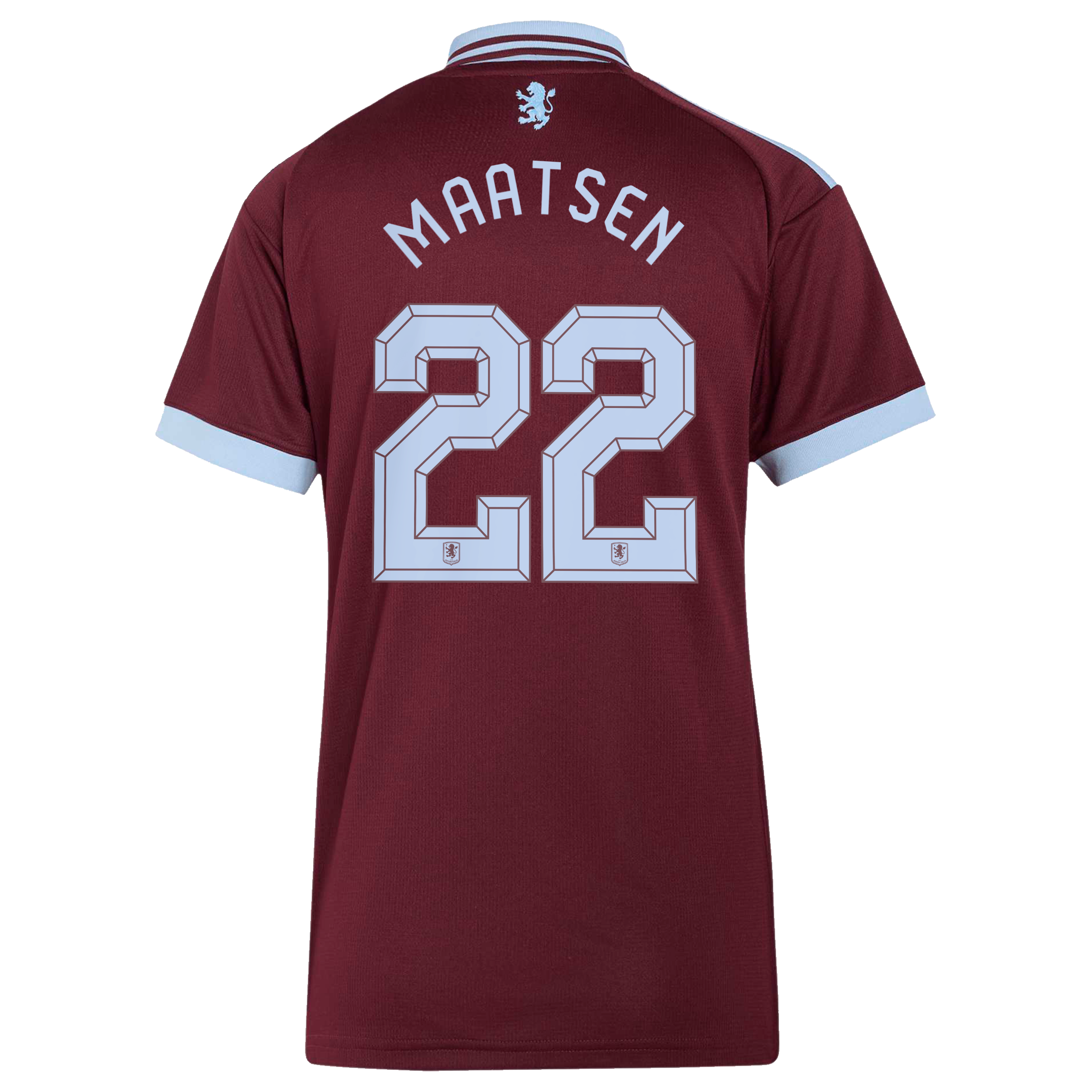 Aston Villa adidas Home Shirt 2026-27 - Womens with Maatsen 22 Cup printing, , rebel_hi-res