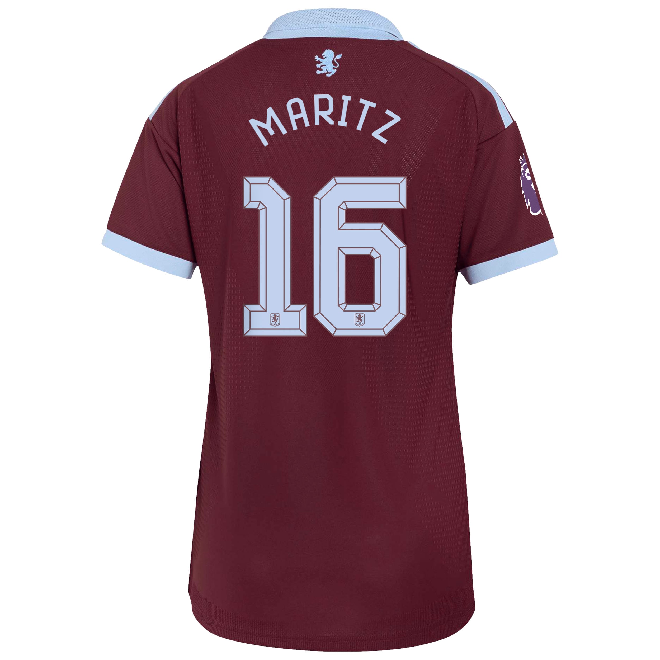 Aston Villa adidas Home Authentic Shirt 2026-27 - Womens with Maritz 16 Cup printing, , rebel_hi-res