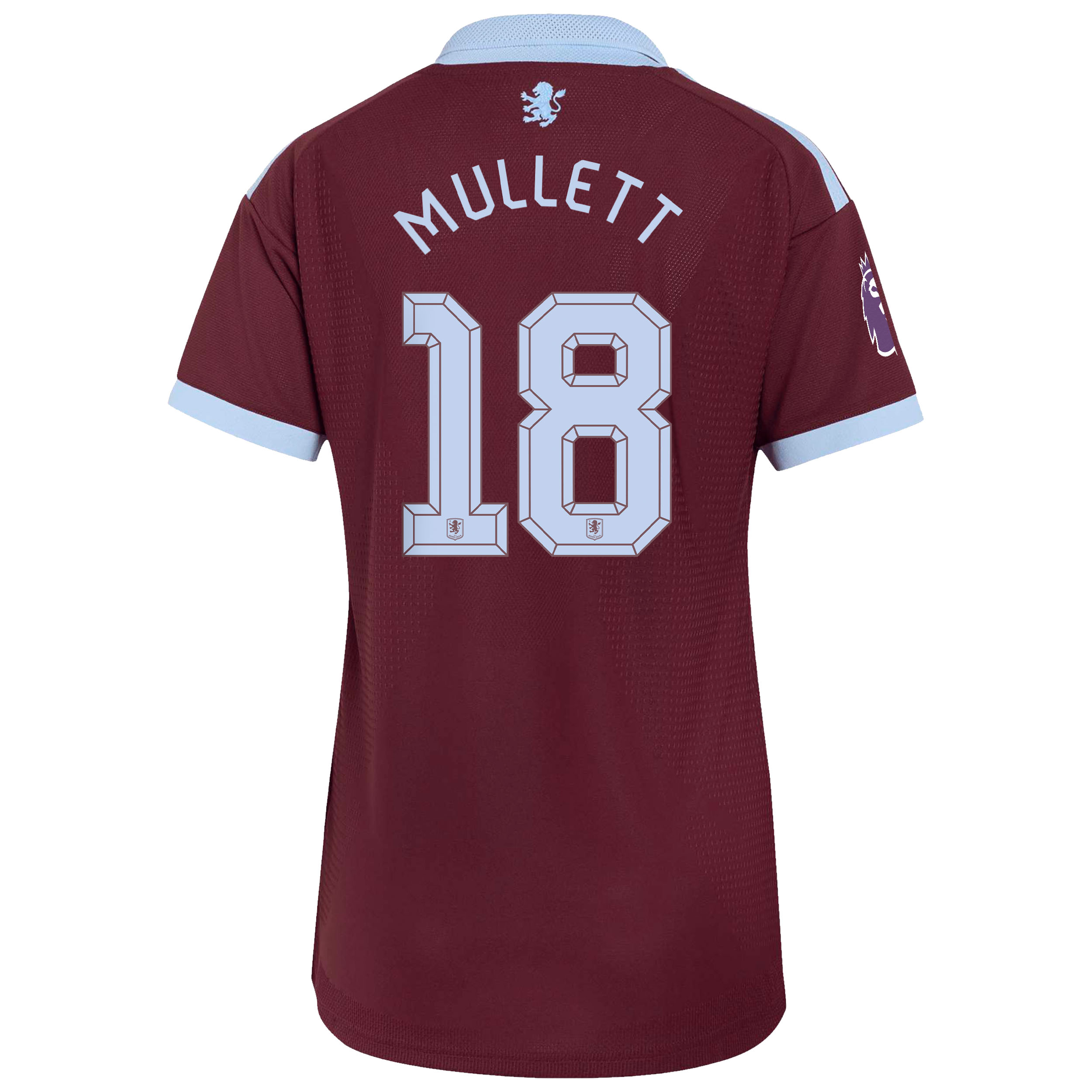 Aston Villa adidas Home Authentic Shirt 2026-27 - Womens with Mullett 18 Cup printing, , rebel_hi-res