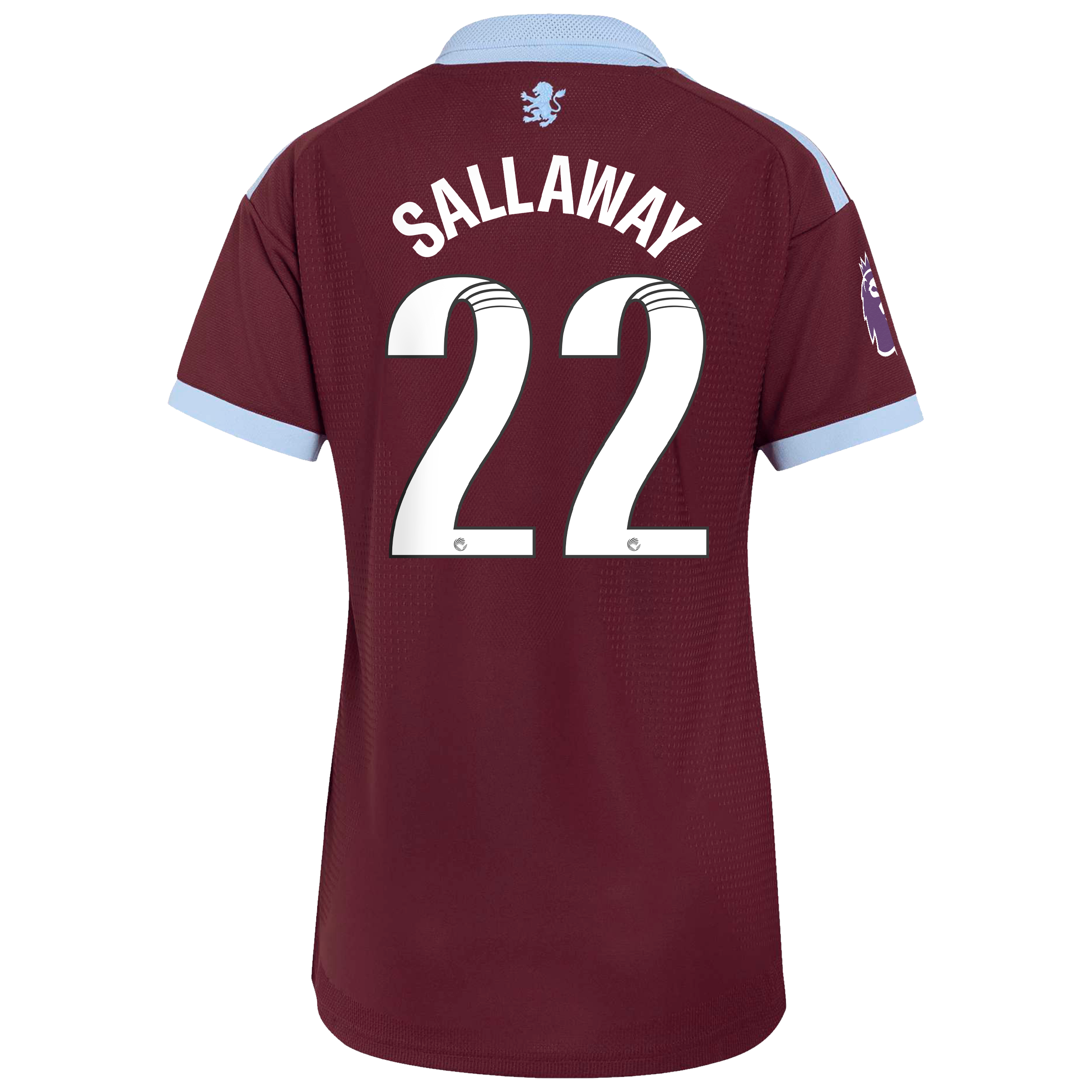 Aston Villa adidas WSL Home Authentic Shirt 2026-27 - Womens with Sallaway 22 printing, , rebel_hi-res
